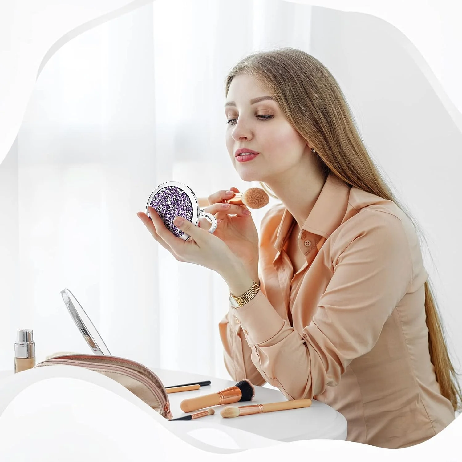 آینه جیبی فشرده انگیزشی برای قدردانی از کارمندان، هدیه گروهی برای زنان، هدیه تشکر، آینه بزرگنمایی مسافرتی فله ای برای زنان، منشی، همکار، پرستار (بنفش روشن) - 10 عدد آینه جیبی فشرده انگیزشی برای قدردانی از کارمندان، هدیه گروهی برای زنان، هدیه تشکر، آینه بزرگنمایی مسافرتی فله ای برای زنان، منشی، همکار، پرستار (بنفش روشن) - 10 عدد