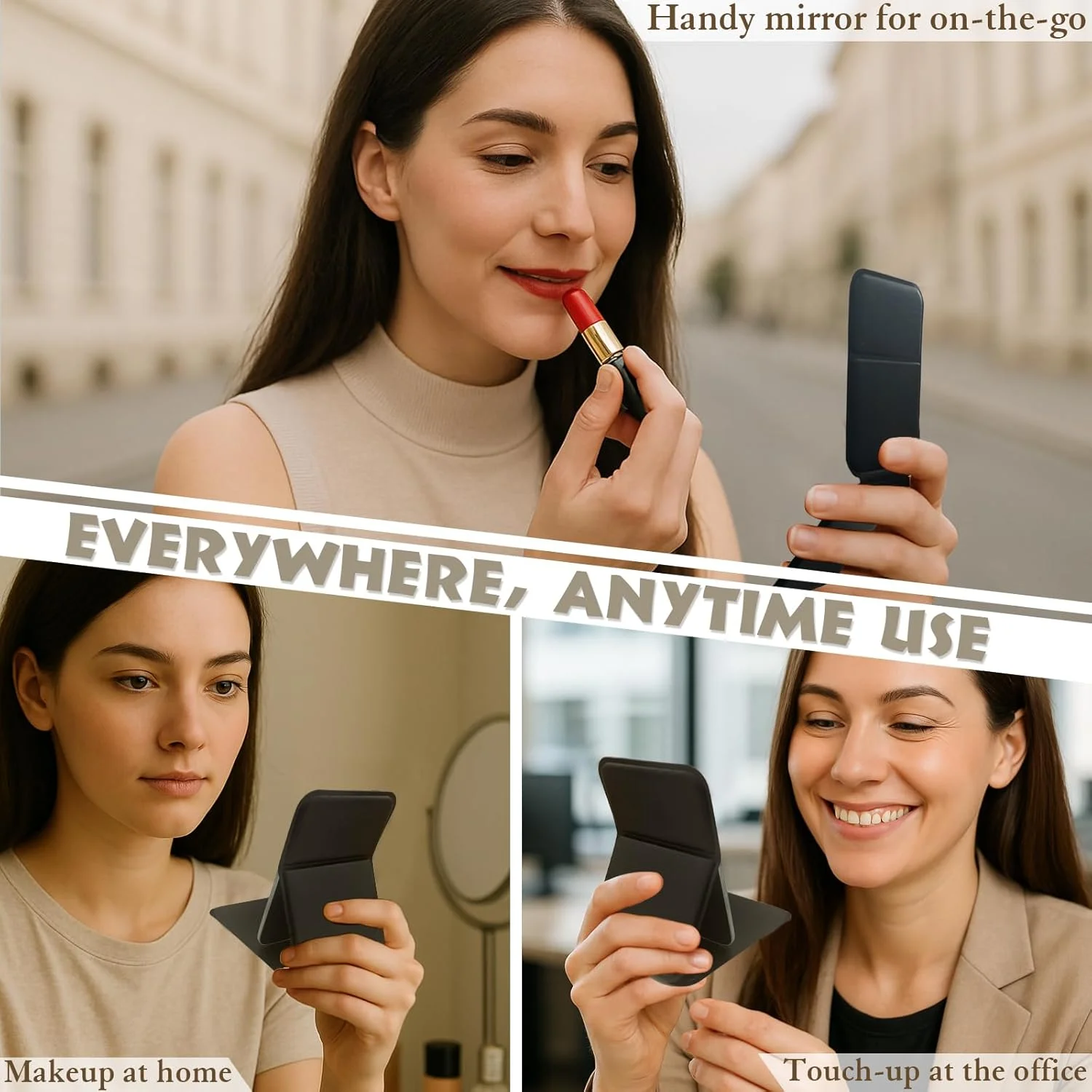 آینه دستی تاشو فوق سبک - آینه مسافرتی مناسب برای خانه، دفتر، جیب و کیف آینه دستی تاشو فوق سبک - آینه مسافرتی مناسب برای خانه، دفتر، جیب و کیف