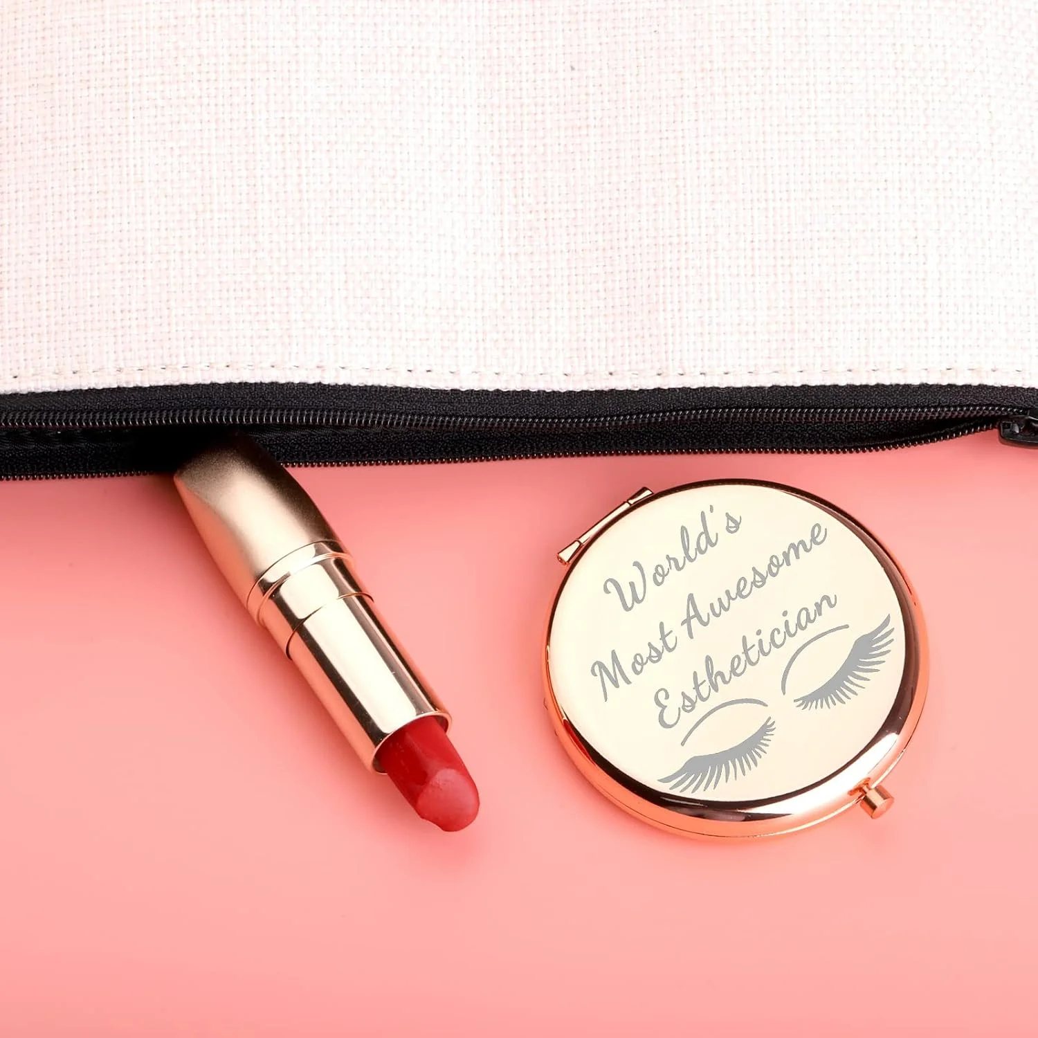 آینه آرایشی جمع و جور UJIMS، هدیه برای متخصصان زیبایی، دختر مژه، هنرمند، آینه جیبی فارغ التحصیلی آرایش (آینه آرایشی متخصص زیبایی)