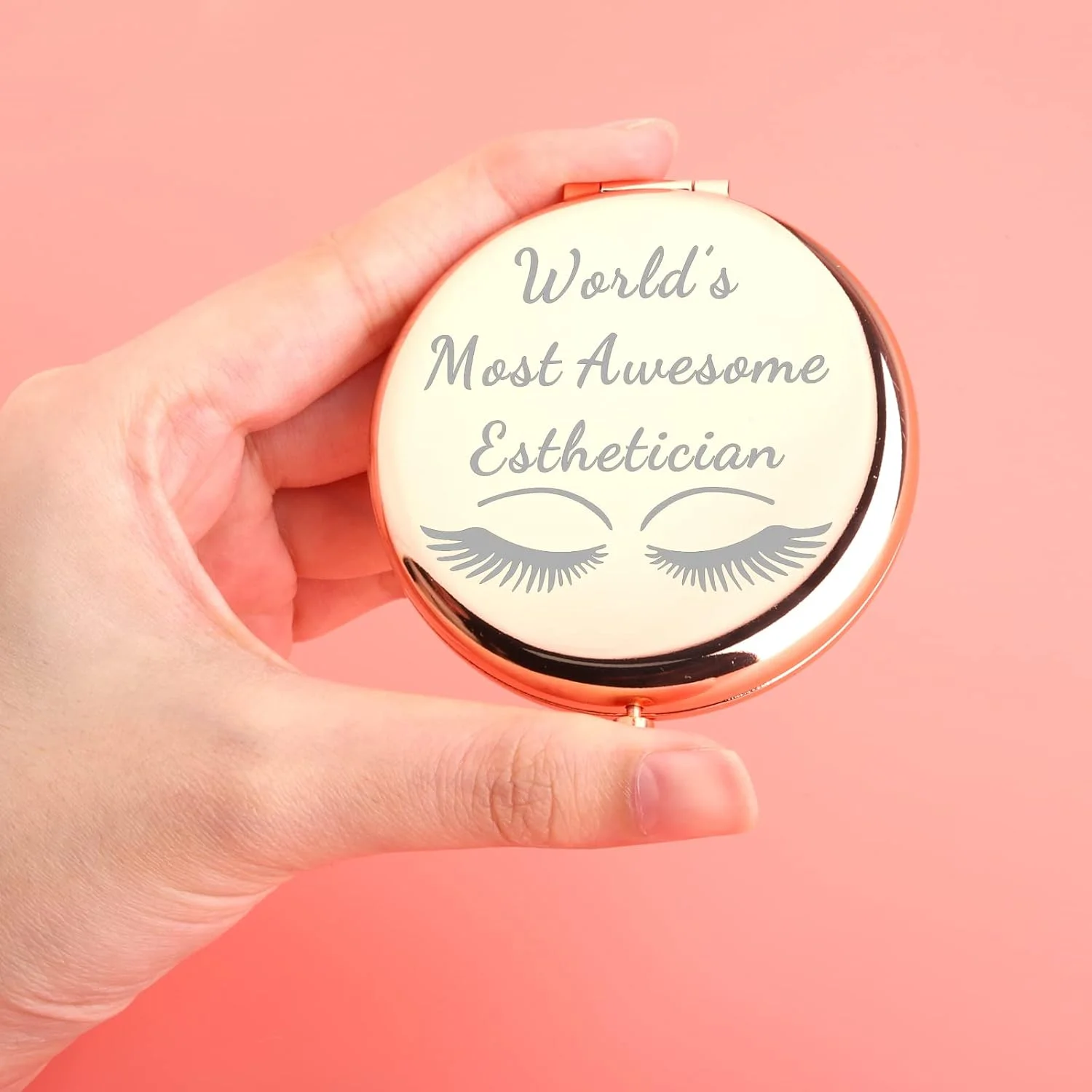 آینه آرایشی جمع و جور UJIMS، هدیه برای متخصصان زیبایی، دختر مژه، هنرمند، آینه جیبی فارغ التحصیلی آرایش (آینه آرایشی متخصص زیبایی)