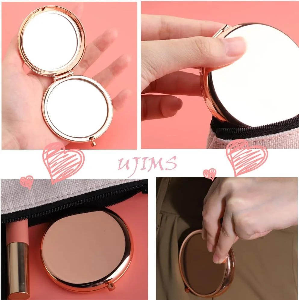 آینه آرایشی جمع و جور UJIMS، هدیه برای متخصصان زیبایی، دختر مژه، هنرمند، آینه جیبی فارغ التحصیلی آرایش (آینه آرایشی متخصص زیبایی)