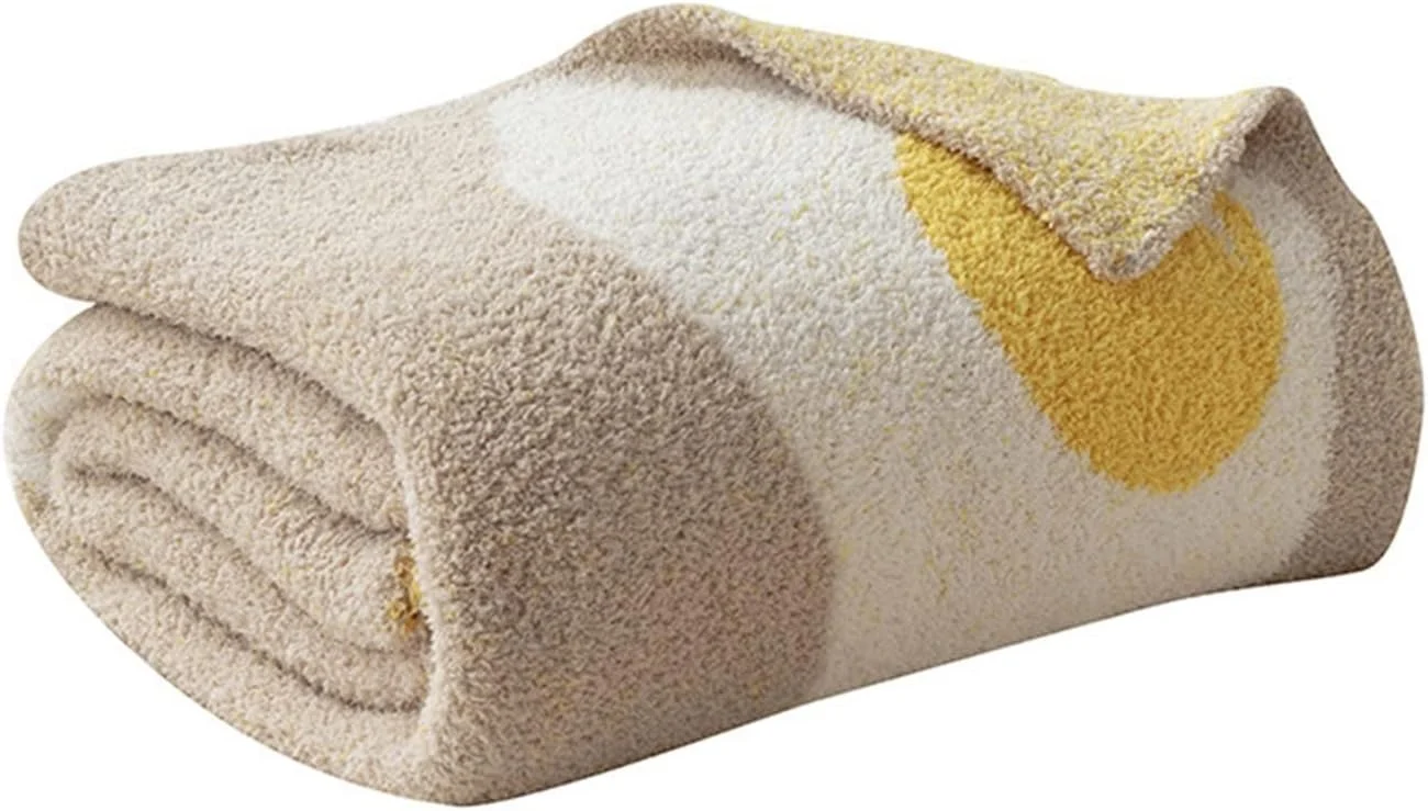 پتو یوهوایی، پتوی راحتی، روتختی بافتنی، نرم و لطیف، مناسب خانه گرم و شیرین، تخم مرغی داغ، روکش مبل و دکوراسیون اتاق (130x170 سانتی متر)