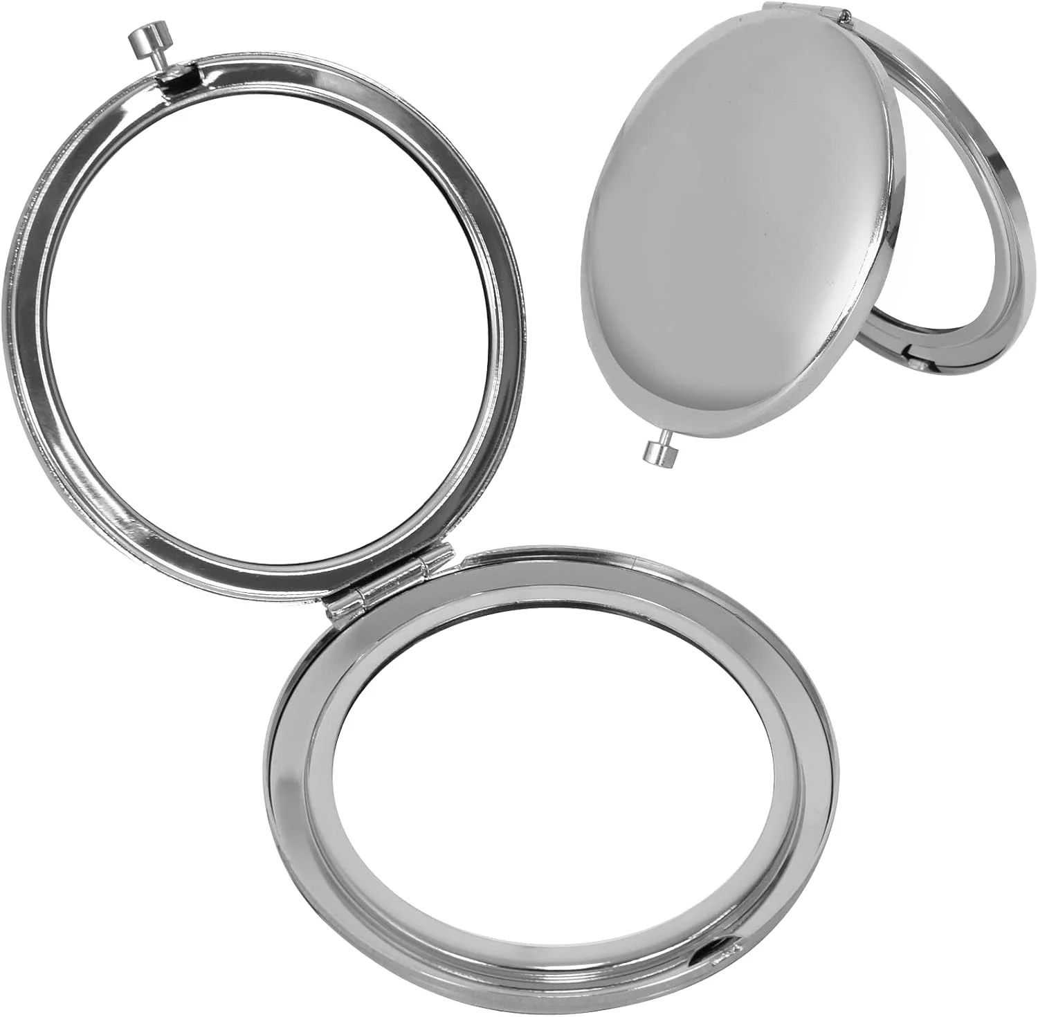 آینه ذره بینی فشرده Tolenre، آینه تاشو دو طرفه قابل حمل، آینه جیبی کوچک، آینه مسافرتی گرد مینی، آینه آرایشی جیبی، برای زنان (نقره ای) آینه ذره بینی فشرده Tolenre، آینه تاشو دو طرفه قابل حمل، آینه جیبی کوچک، آینه مسافرتی گرد مینی، آینه آرایشی جیبی، برای زنان (نقره ای)