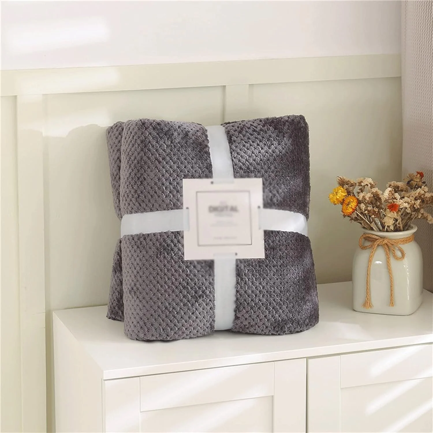 پتوهای YHUAEE طرح چهارخانه پشمی، پتوهای تخت زمستانی گرم و نرم از جنس پشم مرجانی، روکش مبل و روتختی برای حیوانات خانگی، منسوجات خانگی (Hortel)