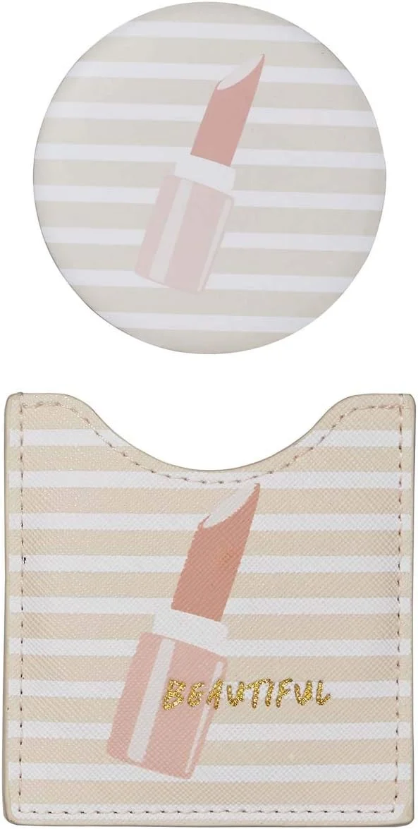 Toga Draeger 76005921 Small Round Pocket Mirror for Taking Them Anywhere, Any Occasion - Dimensions 8.5 cm x 8 cm, DRAEGER PARIS 1886