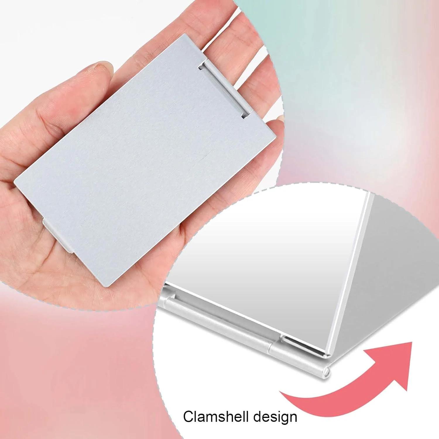 آینه های تاشو کوچک قابل حمل Trinkrittey، آینه آرایشی کوچک تاشو برای کیف پول، آینه مسافرتی با پوسته آلومینیومی، آینه های آرایشی فشرده برای پالت آرایش (8.22 X 2 اینچ) آینه های تاشو کوچک قابل حمل Trinkrittey، آینه آرایشی کوچک تاشو برای کیف پول، آینه مسافرتی با پوسته آلومینیومی، آینه های آرایشی فشرده برای پالت آرایش (8.22 X 2 اینچ)