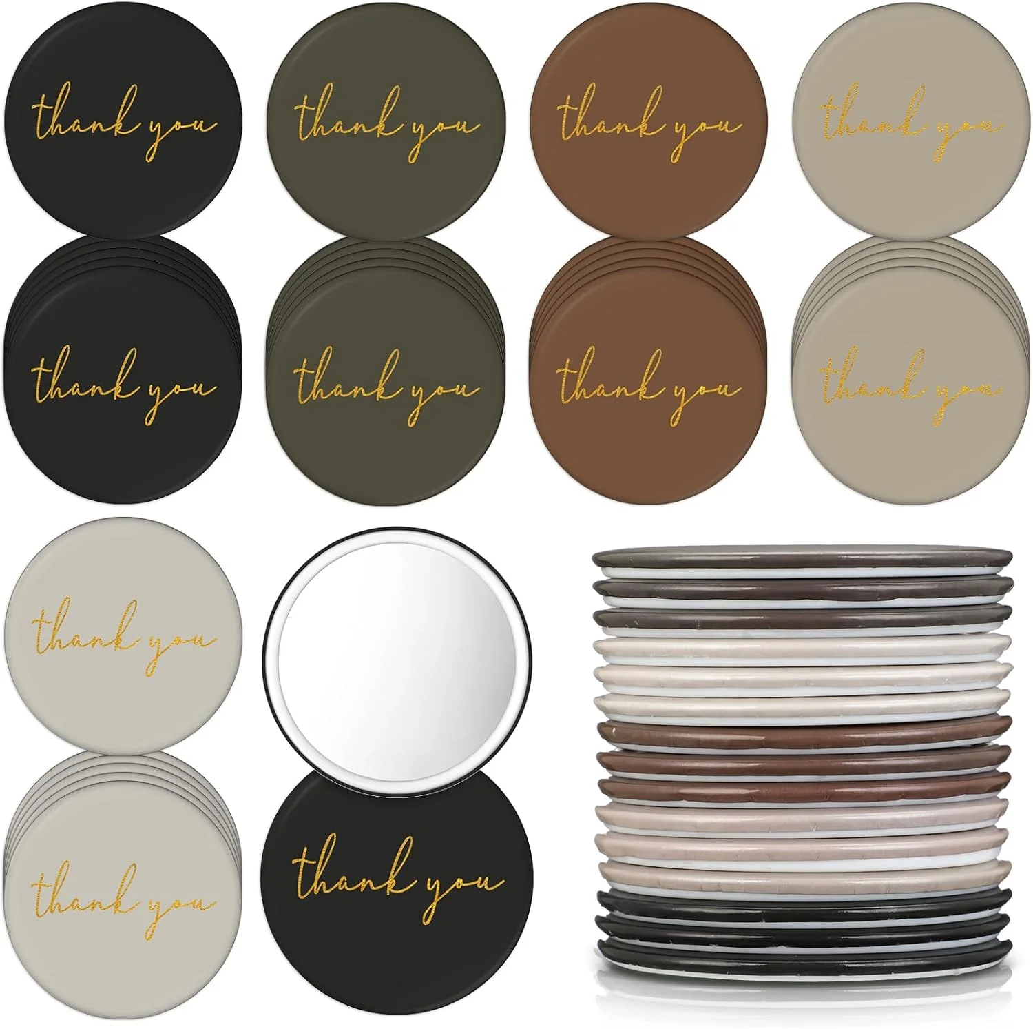 آینه های جیبی فشرده Tioncy با طرح تشکر، بسته 30 عددی، هدیه ای مناسب برای قدردانی از خانم ها، آینه کوچک کیف دستی، هدیه بازگشت به مدرسه برای معلمان، دانش آموزان، کارمندان، پرستاران (رنگ خنثی) آینه های جیبی فشرده Tioncy با طرح تشکر، بسته 30 عددی، هدیه ای مناسب برای قدردانی از خانم ها، آینه کوچک کیف دستی، هدیه بازگشت به مدرسه برای معلمان، دانش آموزان، کارمندان، پرستاران (رنگ خنثی)