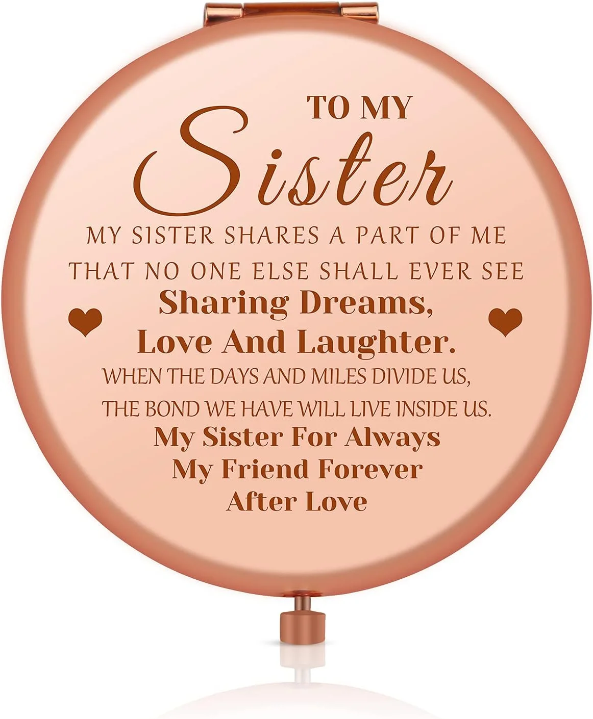 آینه جیبی تاشو هدیه ای برای خواهر از طرف خواهر، آینه کوچک برای خواهر، هدیه تولد، کریسمس، فارغ التحصیلی برای خواهر روحی، بهترین هدیه دوستی برای او آینه جیبی تاشو هدیه ای برای خواهر از طرف خواهر، آینه کوچک برای خواهر، هدیه تولد، کریسمس، فارغ التحصیلی برای خواهر روحی، بهترین هدیه دوستی برای او