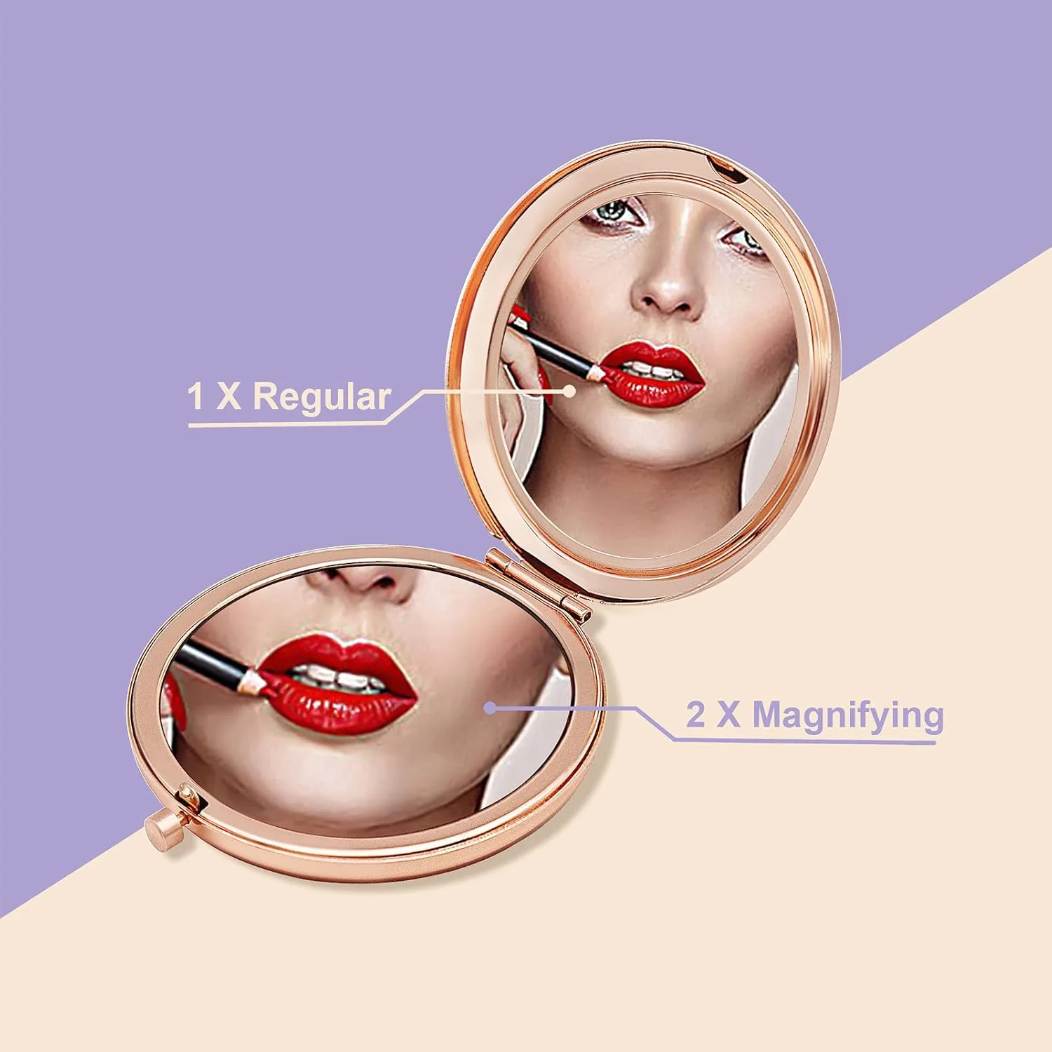 آینه جیبی تاشو هدیه ای برای خواهر از طرف خواهر، آینه کوچک برای خواهر، هدیه تولد، کریسمس، فارغ التحصیلی برای خواهر روحی، بهترین هدیه دوستی برای او