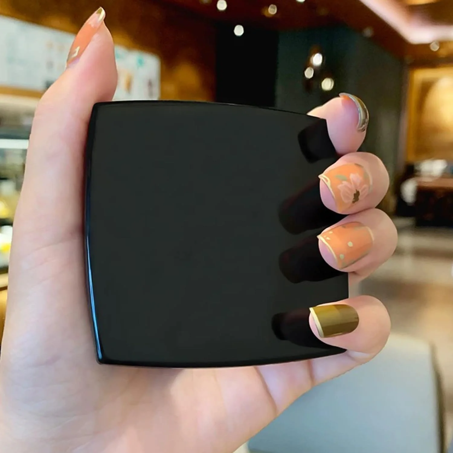 آینه آرایشی مسافرتی، آینه جیبی کوچک تاشو با استایل ساده برای کیف پول، کیف دستی و جیب، آینه دو طرفه قابل حمل بدون (مشکی) آینه آرایشی مسافرتی، آینه جیبی کوچک تاشو با استایل ساده برای کیف پول، کیف دستی و جیب، آینه دو طرفه قابل حمل بدون (مشکی)