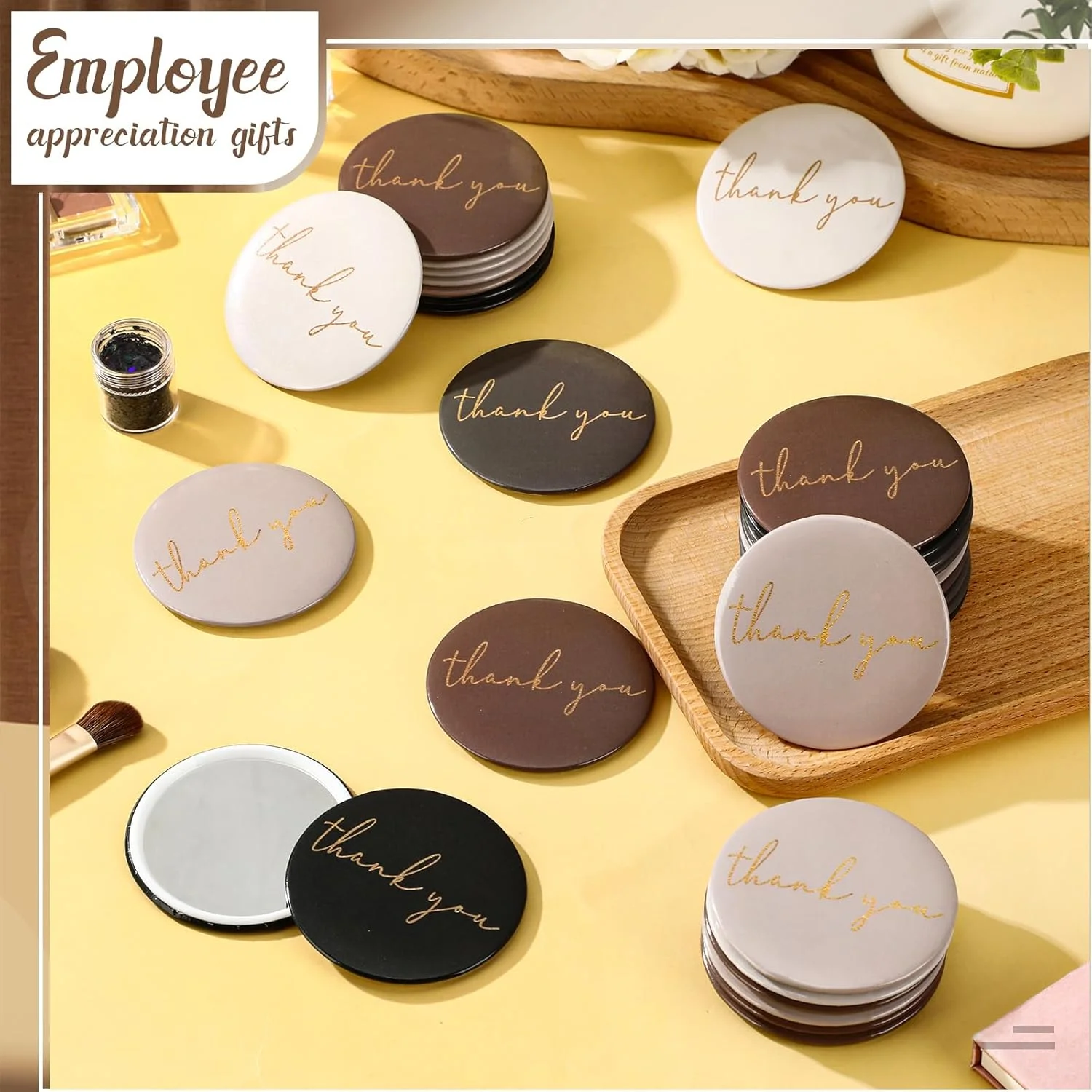 آینه های جیبی فشرده Tioncy با طرح تشکر، بسته 30 عددی، هدیه ای مناسب برای قدردانی از خانم ها، آینه کوچک کیف دستی، هدیه بازگشت به مدرسه برای معلمان، دانش آموزان، کارمندان، پرستاران (رنگ خنثی) آینه های جیبی فشرده Tioncy با طرح تشکر، بسته 30 عددی، هدیه ای مناسب برای قدردانی از خانم ها، آینه کوچک کیف دستی، هدیه بازگشت به مدرسه برای معلمان، دانش آموزان، کارمندان، پرستاران (رنگ خنثی)