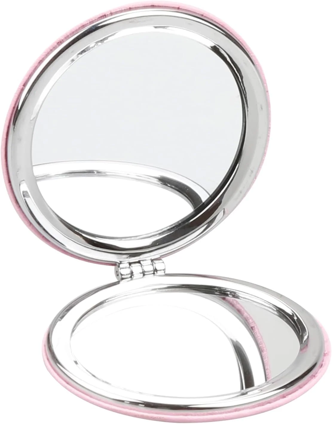 Tabanzhe Brand Portable Makeup Mirror - Portable Folding Mirror, Round Double-Sided Mirror - Compact, Double-Sided, and Travel-Friendly Beauty Accessory for On-the-Go Glam (1Pcs, Pink)