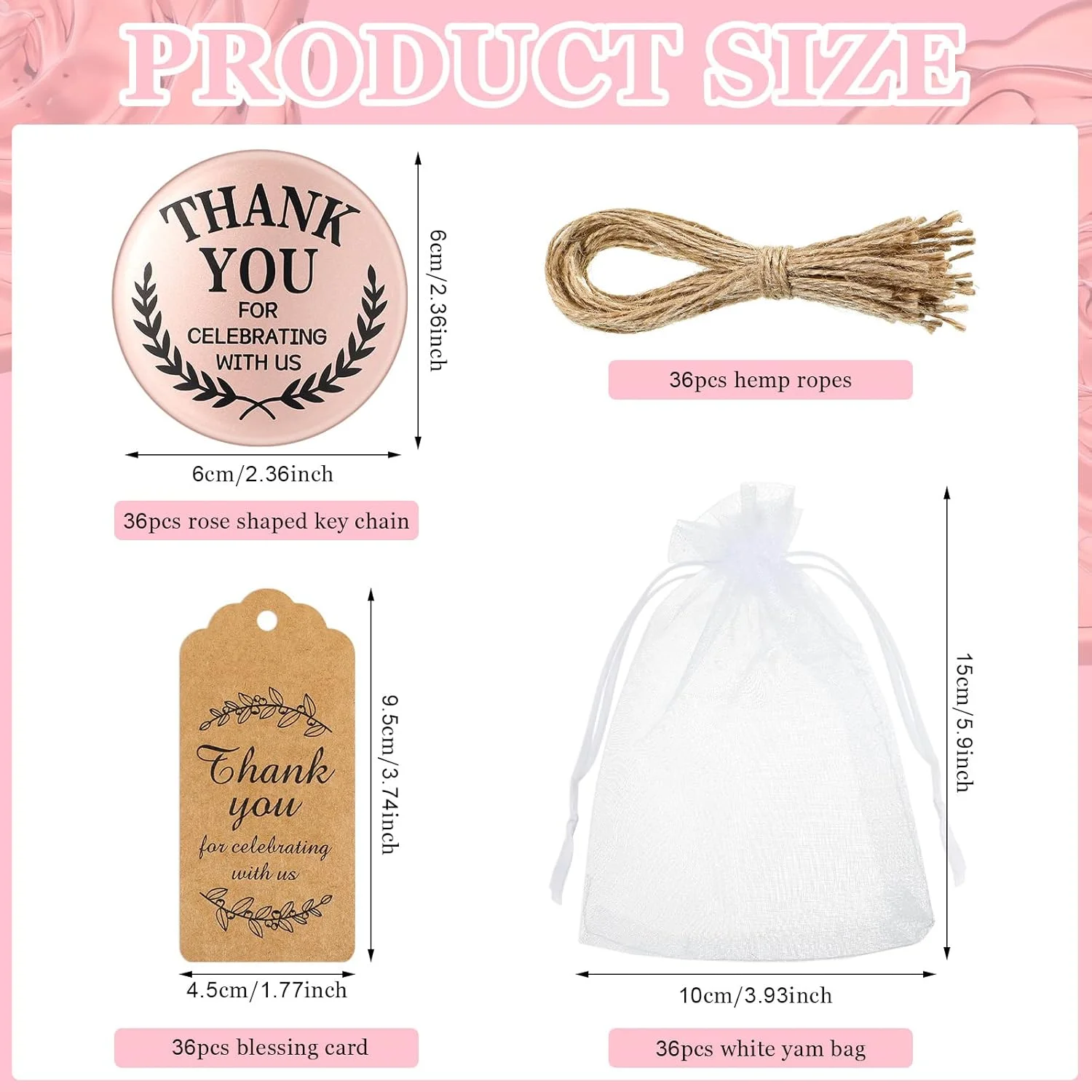 آینه جیبی تاتو مدل 24 عددی با طرح "ممنون از همراهی شما"، هدیه ای مناسب برای مهمانان، جشن عروسی، مهمانی مجردی و یادگاری