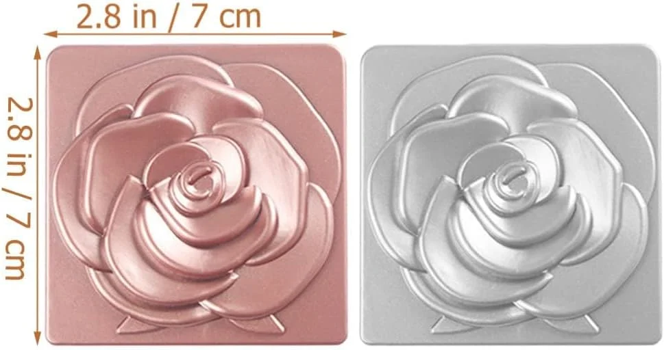 آینه دو طرفه تزویق، آینه پلاستیکی ظریف آرایشی دو طرفه زنانه با طرح گل رز، آینه تاشو مسافرتی، آینه کوچک جمع و جور دستی (رزگلد)