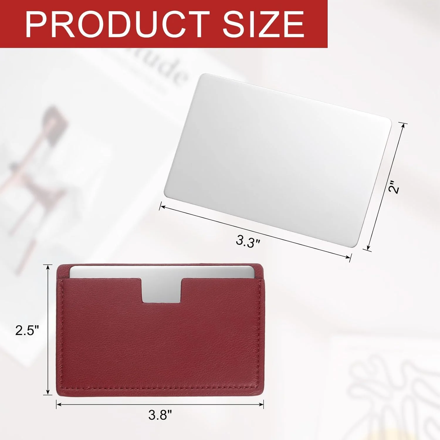 آینه جیبی کوچک مناسب کیف پول، آینه آرایشی استیل ضد زنگ با جلد چرمی، آینه دستی مسافرتی برای زنان، دختران، کیف پول، هدیه (شرابی، 6.35x9.65 سانتی متر) آینه جیبی کوچک مناسب کیف پول، آینه آرایشی استیل ضد زنگ با جلد چرمی، آینه دستی مسافرتی برای زنان، دختران، کیف پول، هدیه (شرابی، 6.35x9.65 سانتی متر)