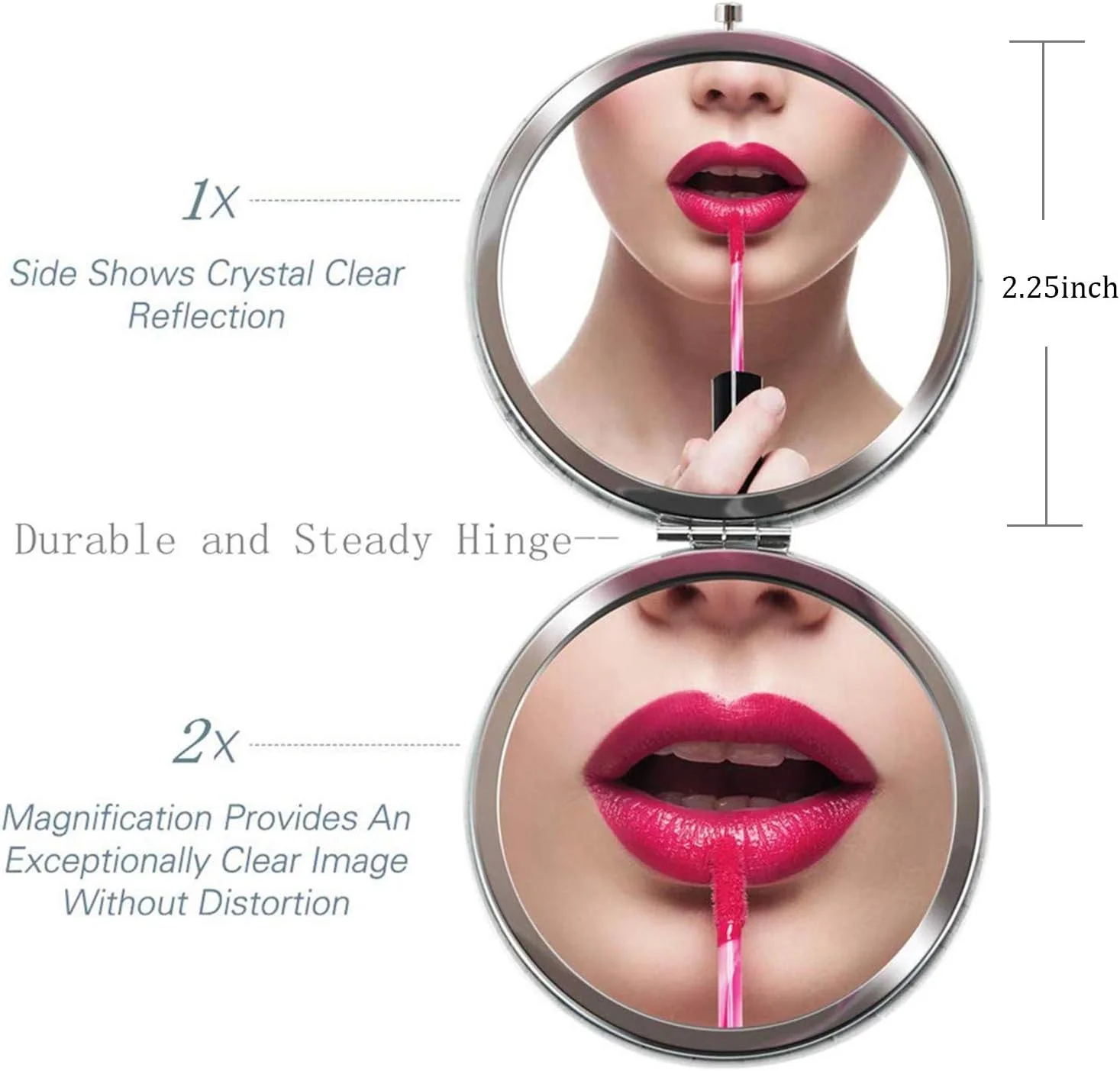 مجموعه 9 عددی آینه آرایشی جیبی فشرده SFHMTL شامل 1 آینه عروس آینده و 8 آینه گروه عروس، هدیه مهمانی مجردی، پیشنهاد ساقدوش عروس (شامپاین)