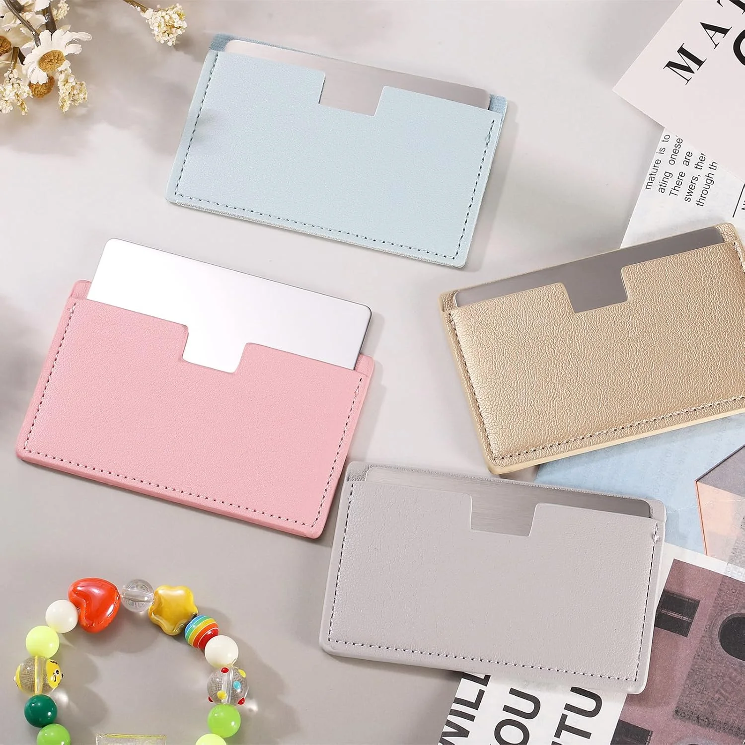 آینه جیبی کوچک مناسب کیف پول، آینه آرایشی استیل ضد زنگ با جلد چرمی، آینه دستی مسافرتی برای زنان، دختران، کیف پول، هدیه (شرابی، 6.35x9.65 سانتی متر) آینه جیبی کوچک مناسب کیف پول، آینه آرایشی استیل ضد زنگ با جلد چرمی، آینه دستی مسافرتی برای زنان، دختران، کیف پول، هدیه (شرابی، 6.35x9.65 سانتی متر)