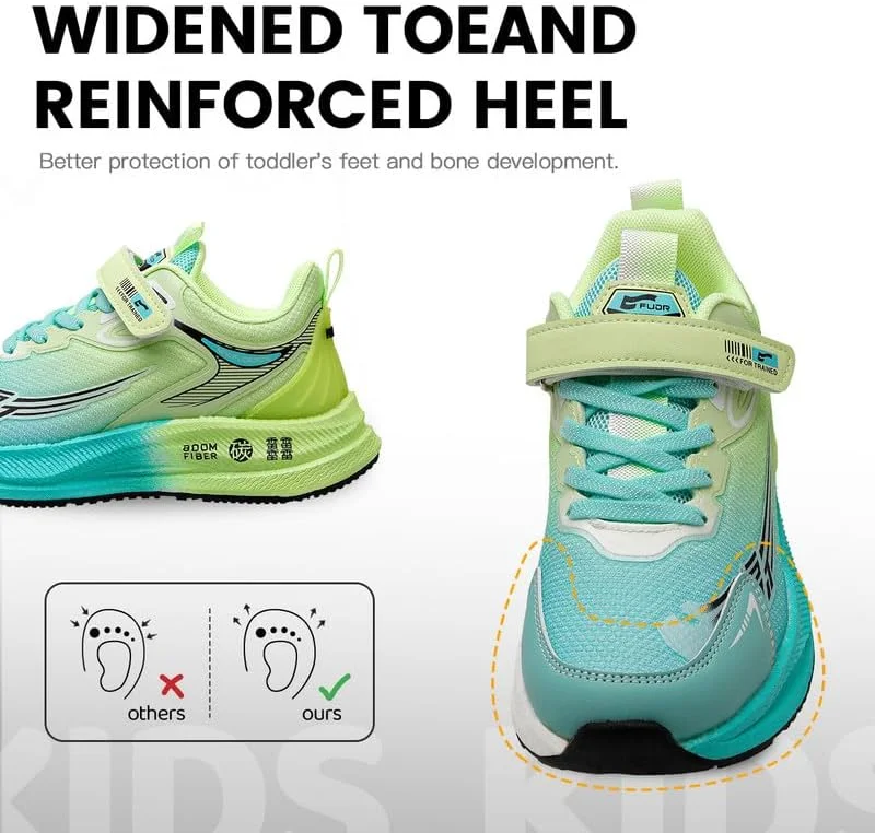 کفش ورزشی بچه گانه Lucky Kids، کفش های ورزشی سبک وزن، کفش های دویدن تنفسی، کفش های غیر لغزنده برای پسران و دختران