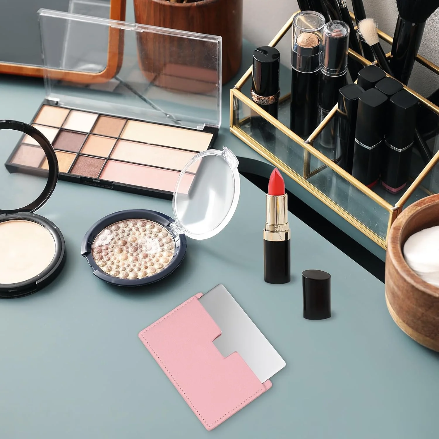 آینه جیبی کوچک مناسب کیف پول، آینه آرایشی استیل ضد زنگ با جلد چرمی، آینه دستی مسافرتی برای زنان، دختران، کیف پول، هدیه (شرابی، 6.35x9.65 سانتی متر) آینه جیبی کوچک مناسب کیف پول، آینه آرایشی استیل ضد زنگ با جلد چرمی، آینه دستی مسافرتی برای زنان، دختران، کیف پول، هدیه (شرابی، 6.35x9.65 سانتی متر)