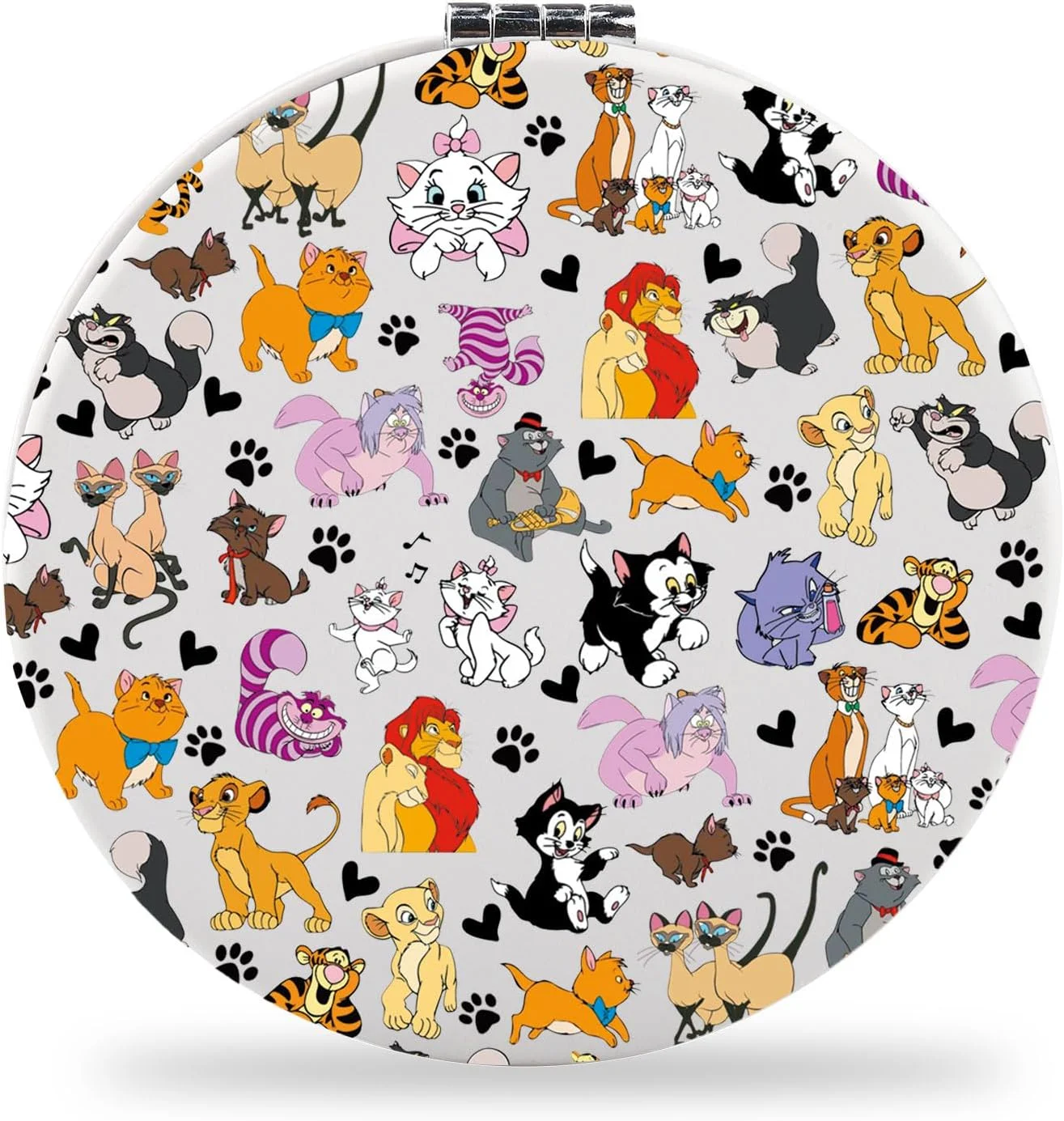 آینه آرایشی گربه ای SEIRAA، آینه جیبی گربه ای، هدایای Berlioz & Toulouse & Cheshire Cat & Yzma (گربه ها)