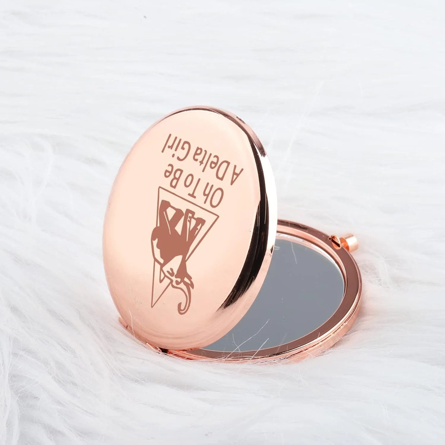 آینه جیبی SEIRAA Delta Elephant، آینه آرایشی خواهرانه انجمن یونانی، هدیه ای برای دختران انجمن (آینه آرایشی خواهرانه انجمن)