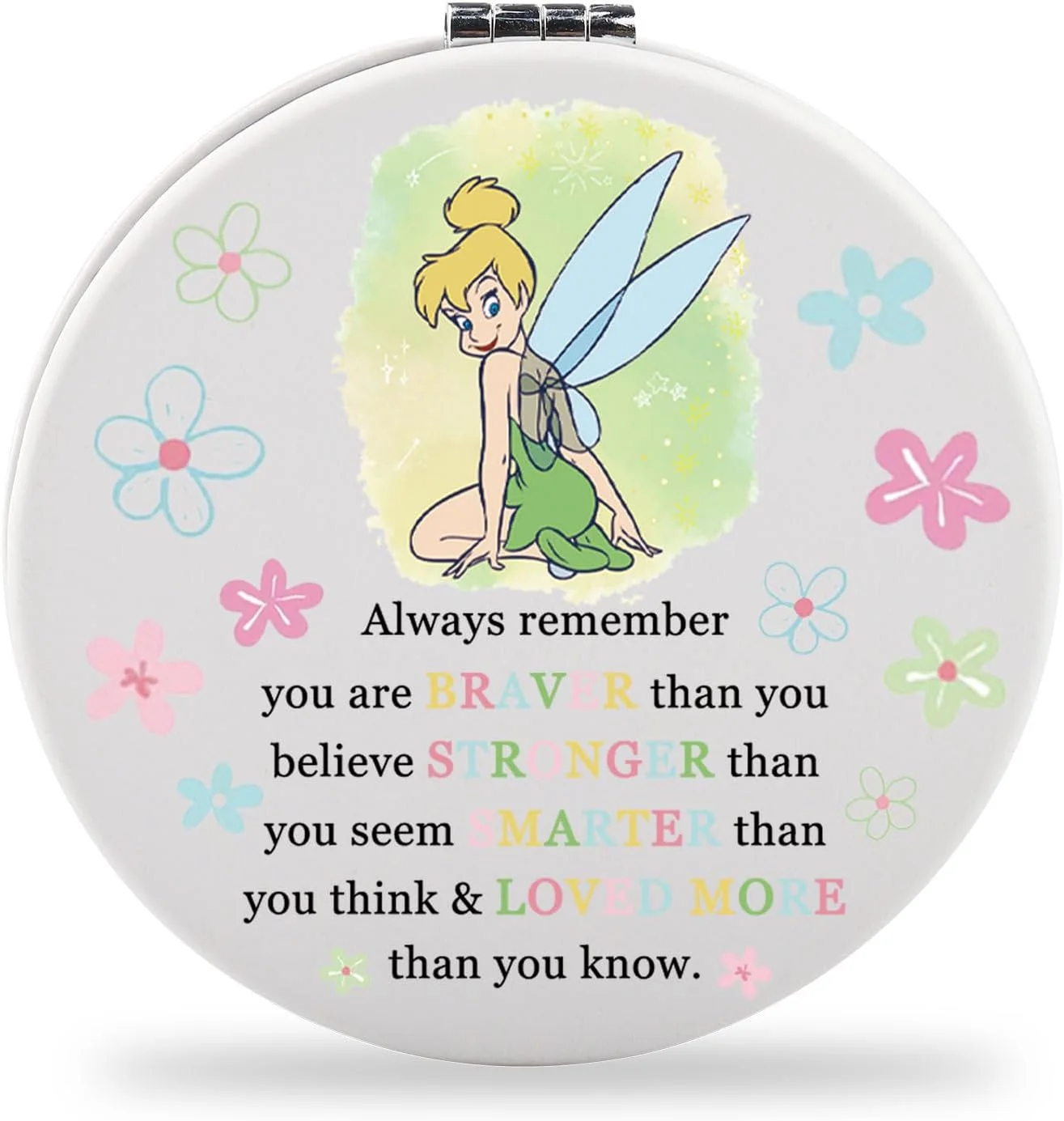 آینه جیبی سیرا تینکربل، هدیه ای پری وار، آینه جمع و جور تینکربل، هدیه تینکربل برای زنان، کالاهای تینکربل (شاهزاده خانم روح)