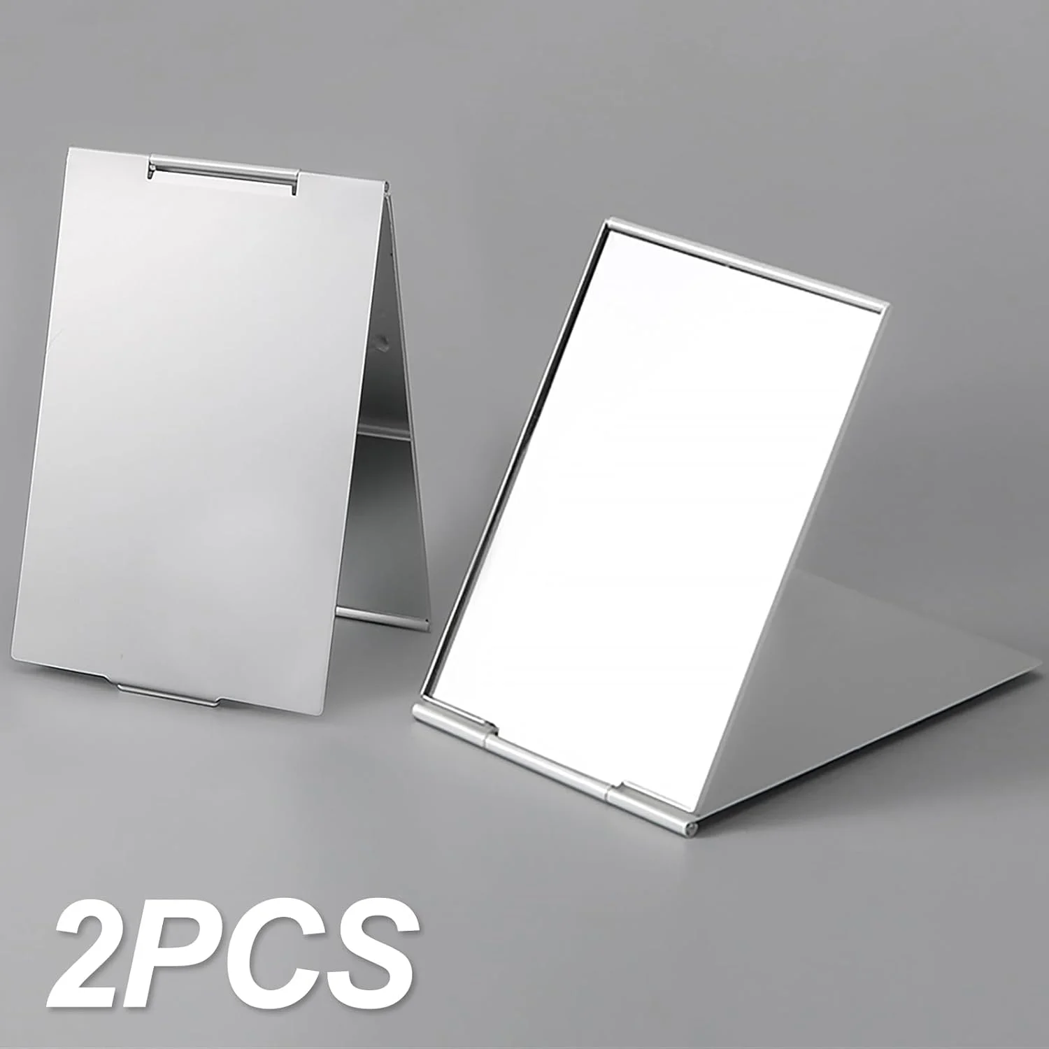 آینه مسافرتی Redamancy، 2 عدد آینه تاشو قابل حمل، آینه جیبی، آینه کوچک، آینه جمع و جور، برای مسافرت، کمپینگ، خانه، 8.5x5 سانتی متر (3.35 * 1.96 اینچ)