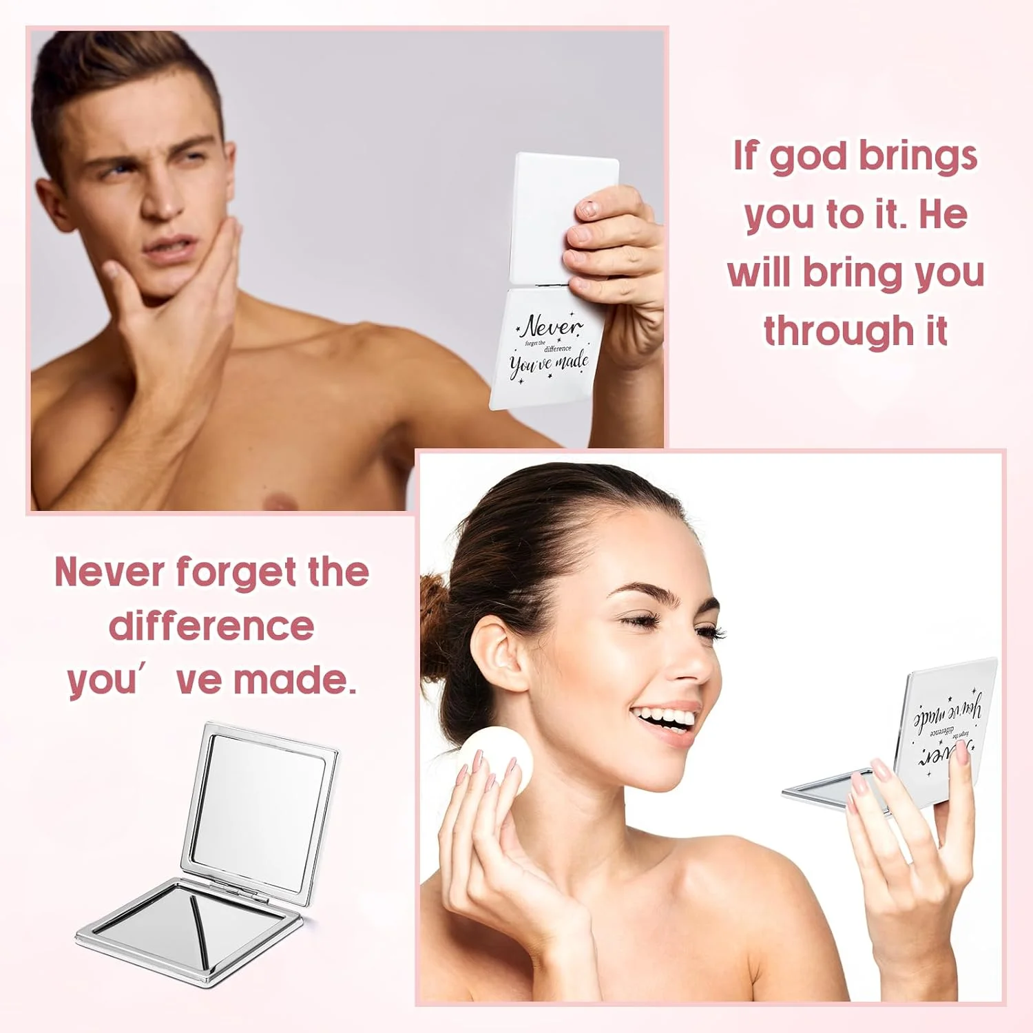 آینه آرایشی کوچک Qunclay، بسته 12 عددی، هدیه قدردانی از کارمندان، آینه جیبی سفید برای زنان، مناسب برای معلمان، دانش آموزان و داوطلبان آینه آرایشی کوچک Qunclay، بسته 12 عددی، هدیه قدردانی از کارمندان، آینه جیبی سفید برای زنان، مناسب برای معلمان، دانش آموزان و داوطلبان