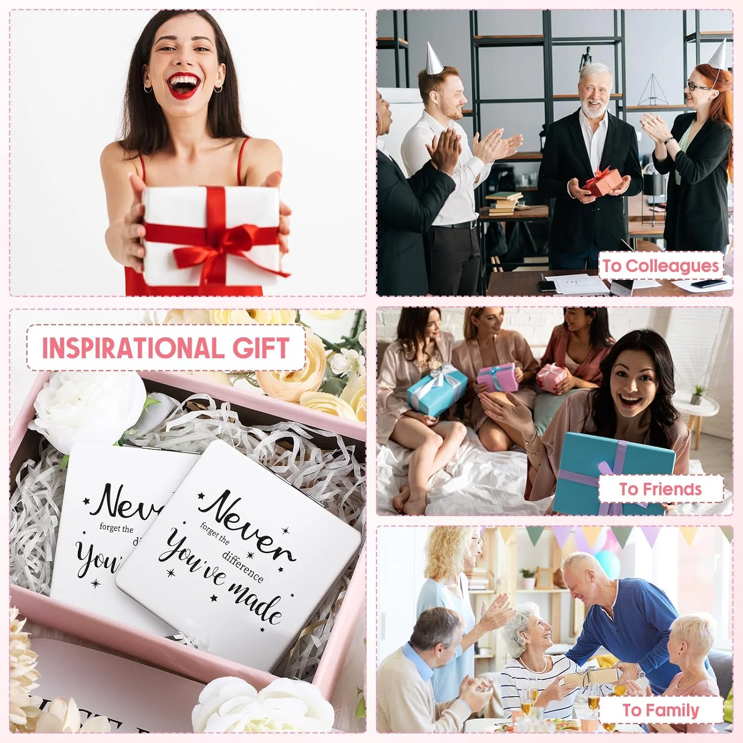 آینه آرایشی کوچک Qunclay، بسته 12 عددی، هدیه قدردانی از کارمندان، آینه جیبی سفید برای زنان، مناسب برای معلمان، دانش آموزان و داوطلبان آینه آرایشی کوچک Qunclay، بسته 12 عددی، هدیه قدردانی از کارمندان، آینه جیبی سفید برای زنان، مناسب برای معلمان، دانش آموزان و داوطلبان