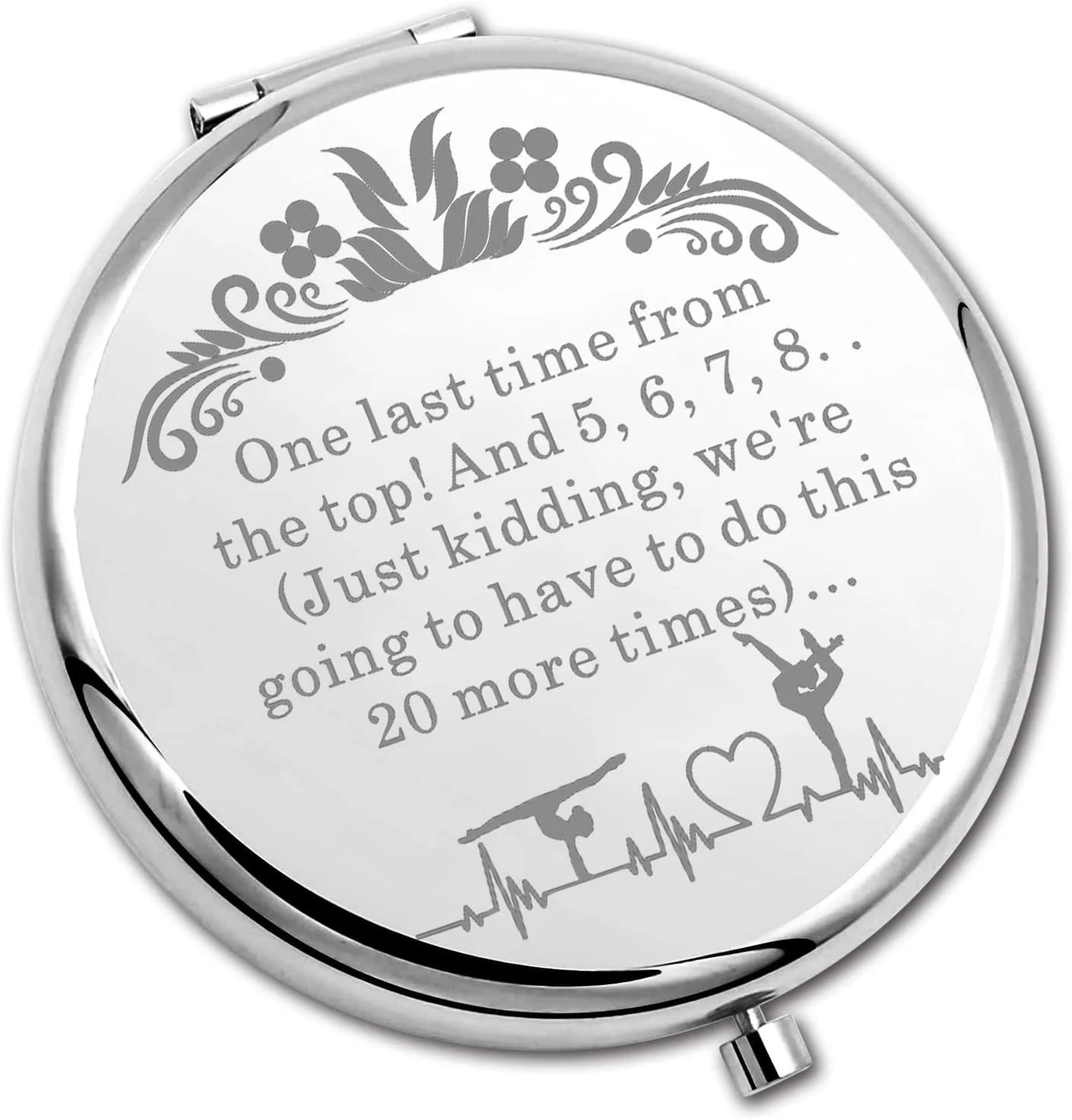 آینه جیبی جمع و جور PLITI برای معلم رقص، هدیه قدردانی از مربی رقص و آینه جیبی الهام بخش برای رقصنده (One Last time CM)