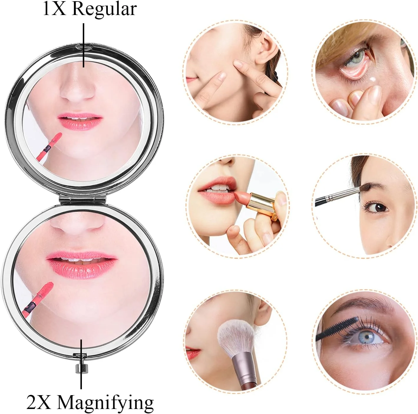 آینه جیبی تاشو پری دریایی PLITI، هدیه ای الهام گرفته از افسانه ها، با طرح وسایل و ابزار فراوان، مناسب برای دوستداران ساحل (Gizmos Aplenty CM)