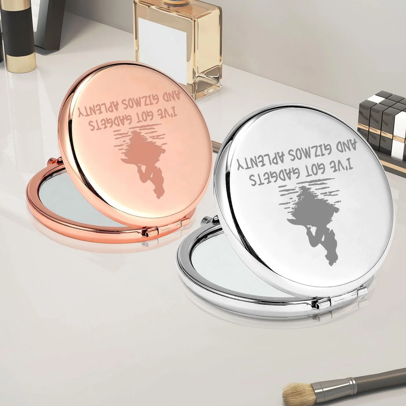 آینه جیبی تاشو پری دریایی PLITI، هدیه ای الهام گرفته از افسانه ها، طرح وسایل و ابزار فراوان، مناسب برای دوستداران ساحل (Gizmos Aplenty CM U) آینه جیبی تاشو پری دریایی PLITI، هدیه ای الهام گرفته از افسانه ها، طرح وسایل و ابزار فراوان، مناسب برای دوستداران ساحل (Gizmos Aplenty CM U)