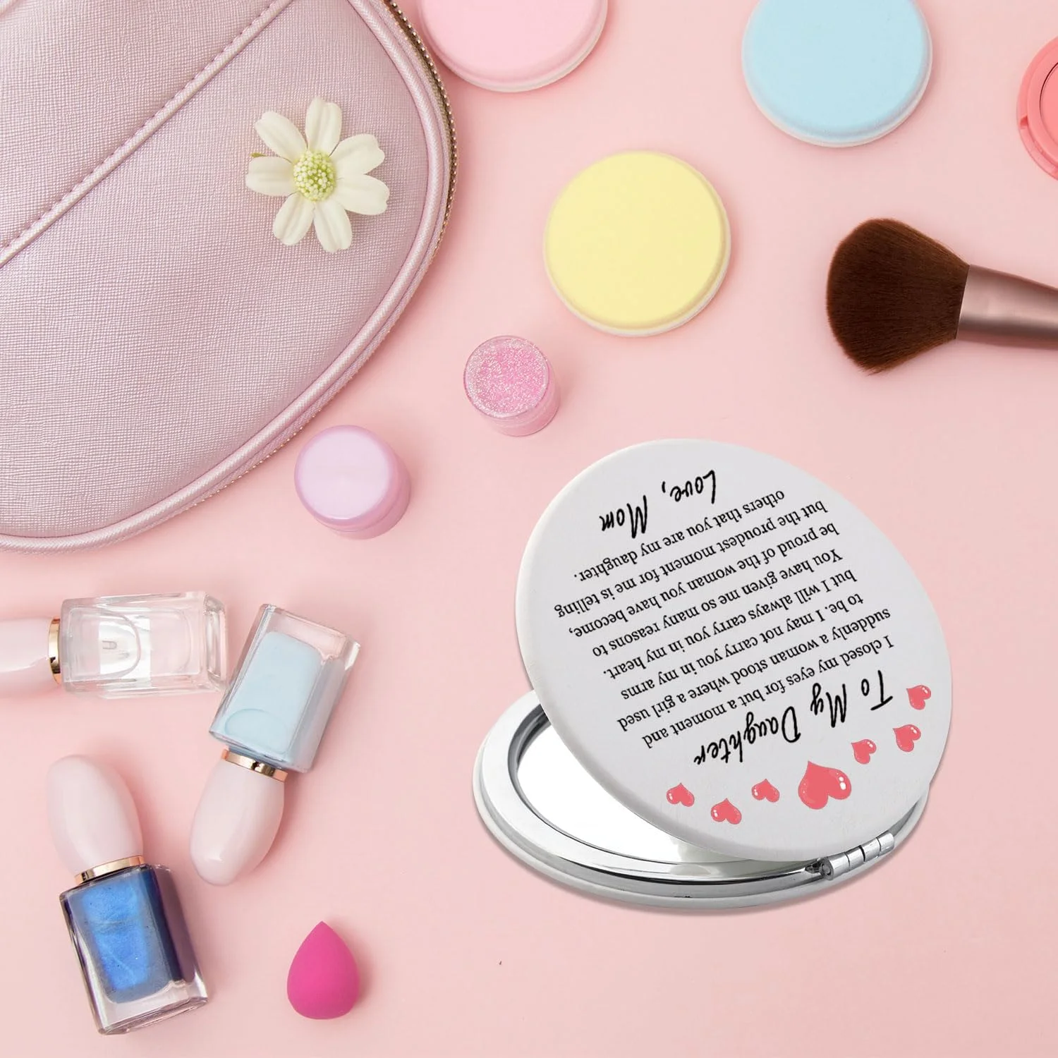 آینه جیبی چرمی PLITI، هدیه فارغ التحصیلی دختر، هدیه ای برای دخترم از طرف مادر (LCM بسته دختر) آینه جیبی چرمی PLITI، هدیه فارغ التحصیلی دختر، هدیه ای برای دخترم از طرف مادر (LCM بسته دختر)