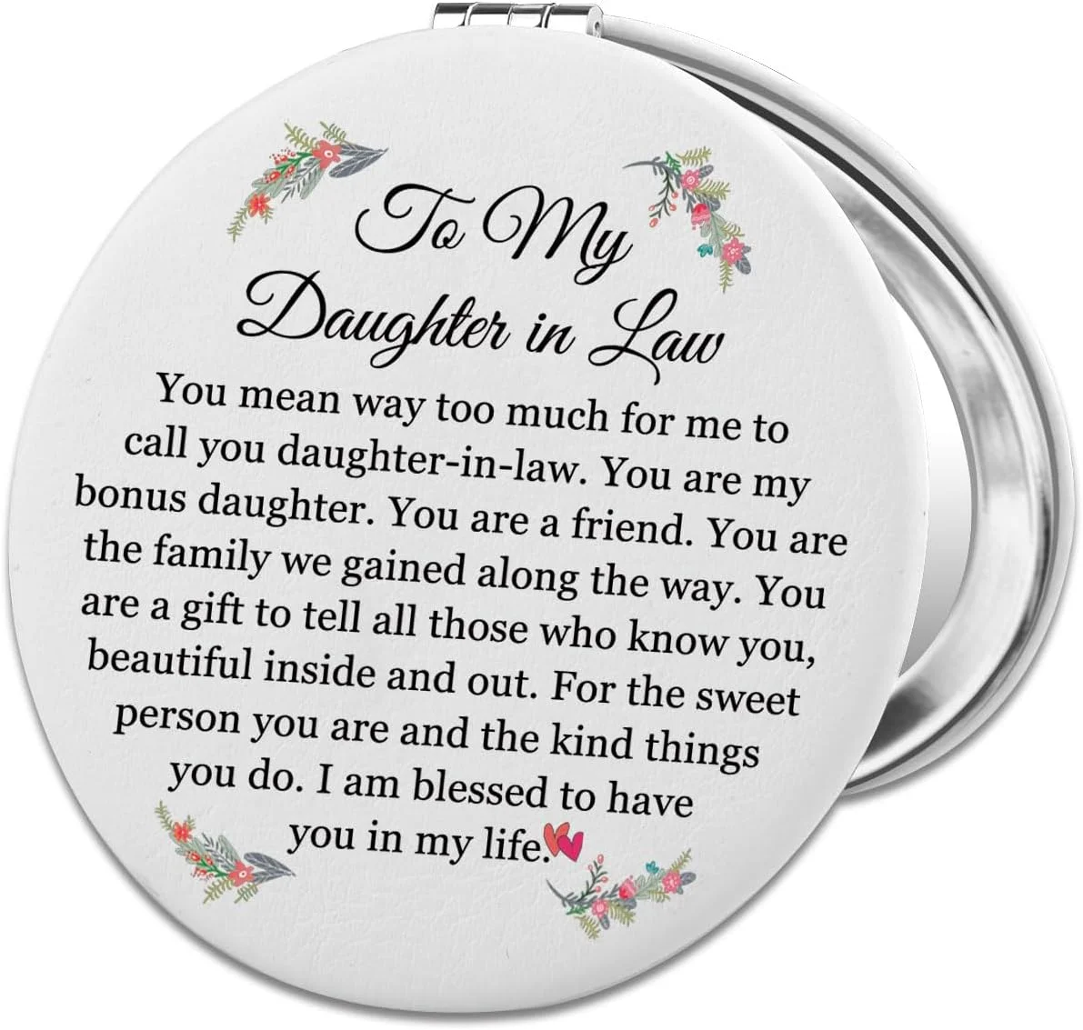 آینه جیبی چرمی PLITI هدیه عروس به عروس، آینه آرایشی تاشو از طرف مادرشوهر و پدرشوهر (Daughter in Law LCM) آینه جیبی چرمی PLITI هدیه عروس به عروس، آینه آرایشی تاشو از طرف مادرشوهر و پدرشوهر (Daughter in Law LCM)