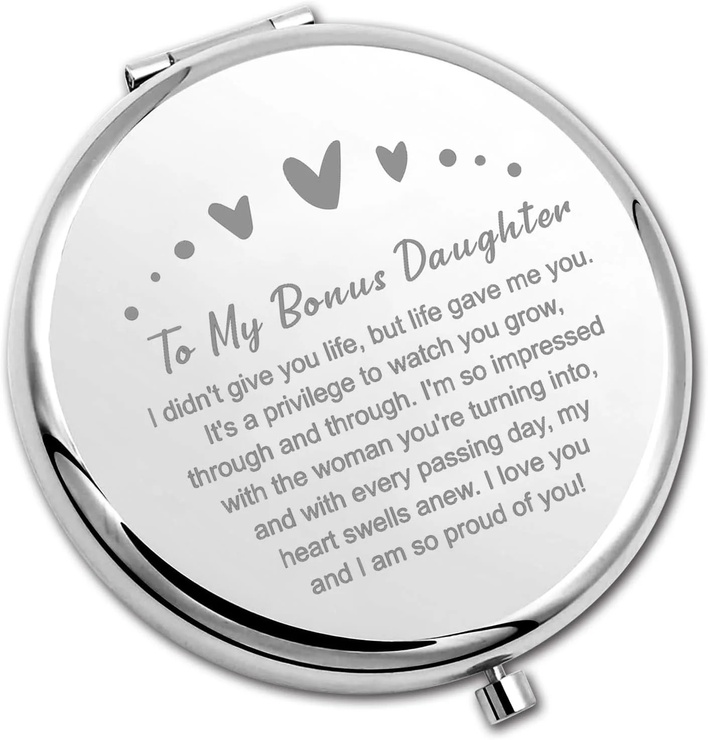 آینه جیبی جمع و جور دخترخوانده PLITI، هدیه ای الهام بخش برای دخترخوانده از طرف مادر و پدر (دخترخوانده مفتخر CMU) آینه جیبی جمع و جور دخترخوانده PLITI، هدیه ای الهام بخش برای دخترخوانده از طرف مادر و پدر (دخترخوانده مفتخر CMU)