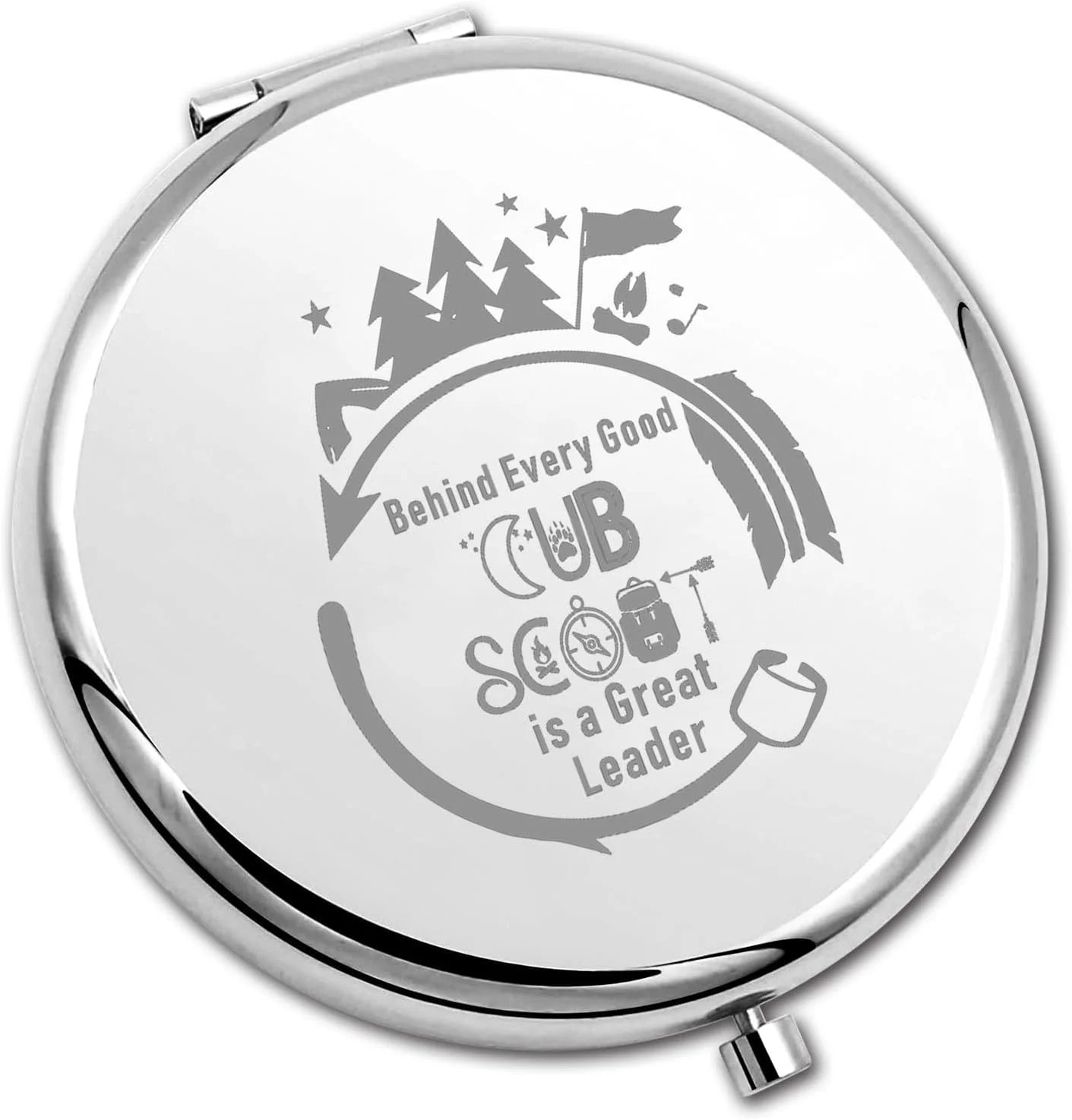 آینه جیبی تاشو PLITI طرح پیشاهنگ و رهبر، مناسب هدیه آینه جیبی تاشو PLITI طرح پیشاهنگ و رهبر، مناسب هدیه