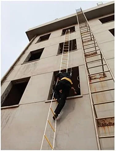 نردبان فرار از آتش، نردبان طنابی ایمنی آتش نشانی اضطراری با قلاب، نردبان نرم طنابی ایمنی مقاوم و ضد لغزش با قابلیت نصب سریع / 18 متر / 59 فوت