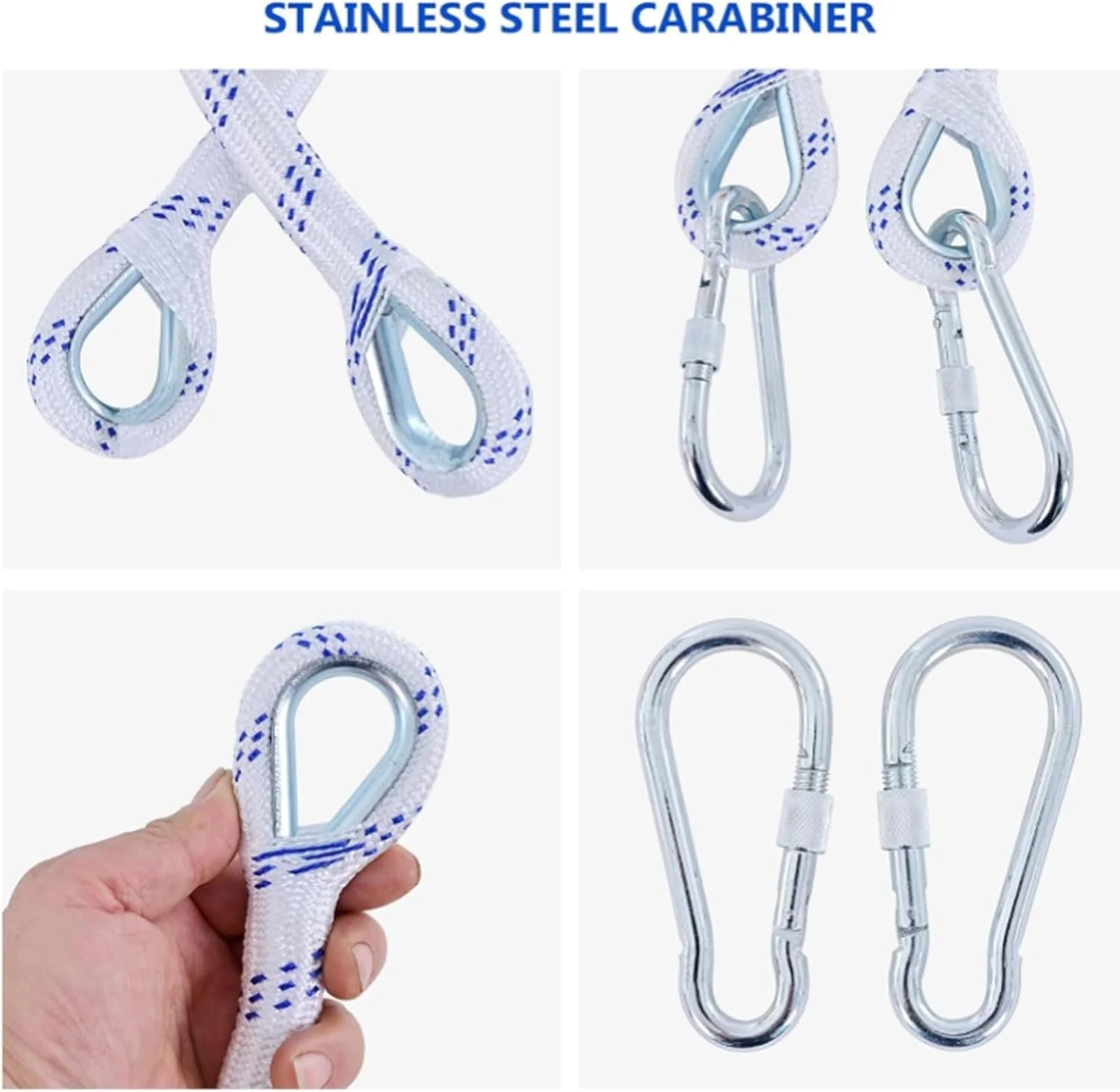 نردبان فرار اضطراری آتش نشانی، نردبان طنابی ایمنی مقاوم در برابر شعله، نردبان ایمنی، نردبان طنابی فرار اضطراری، نردبان های فرار آتش نشانی ایمنی بالکن با 2 قلاب (40 متر)