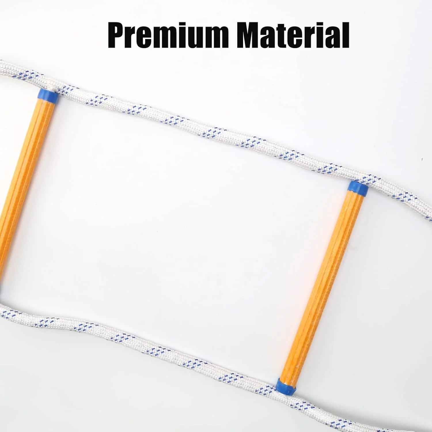 نردبان ایمنی آتش نشانی Gevvnss به طول 5 متر، نردبان طنابی اضطراری آتش نشانی با کارابین، نردبان ایمنی آتش نشانی با ظرفیت بار 300 کیلوگرم، نردبان نجات برای نجات ساختمان های دو طبقه