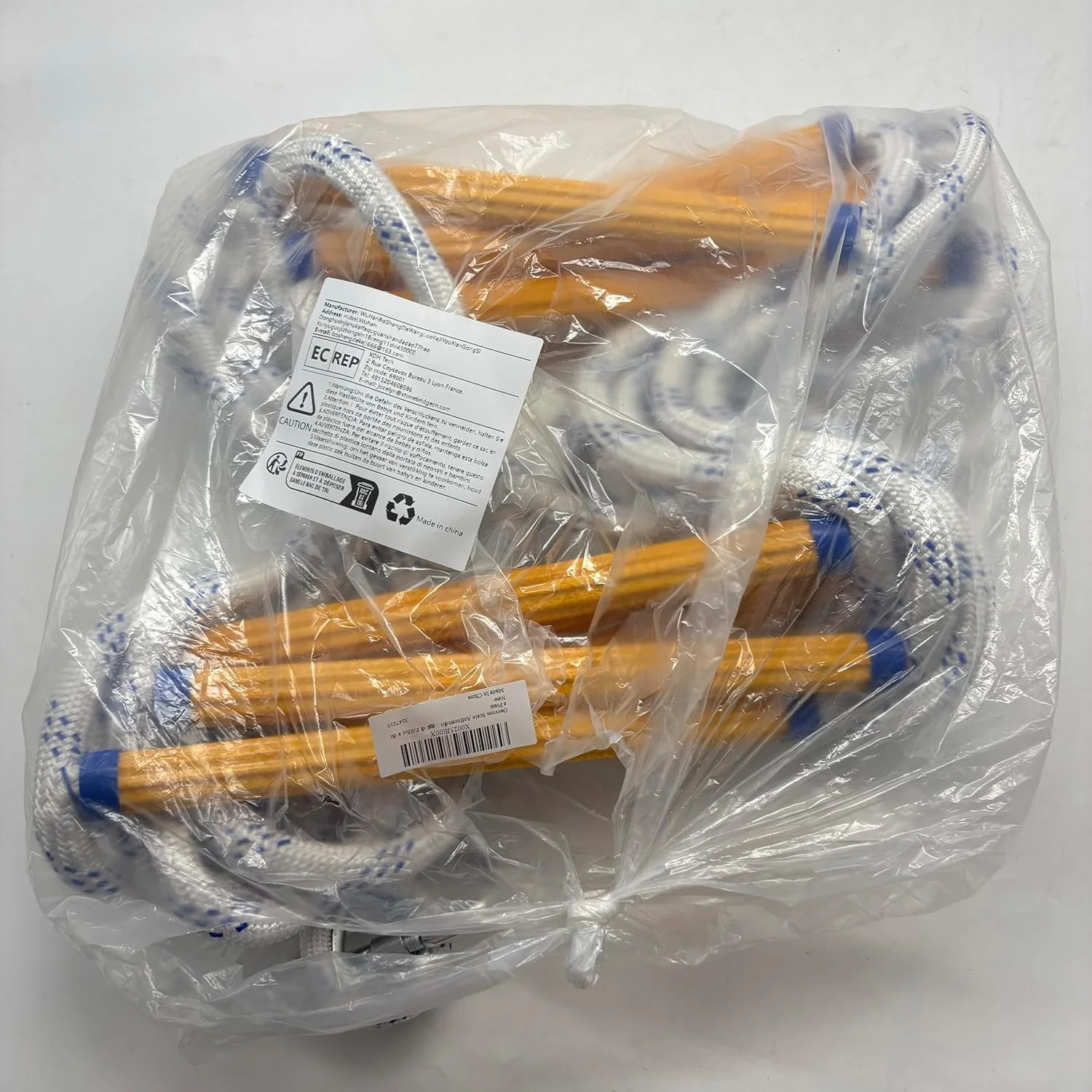 نردبان ایمنی آتش نشانی Gevvnss به طول 5 متر، نردبان طنابی اضطراری آتش نشانی با کارابین، نردبان ایمنی آتش نشانی با ظرفیت بار 300 کیلوگرم، نردبان نجات برای نجات ساختمان های دو طبقه