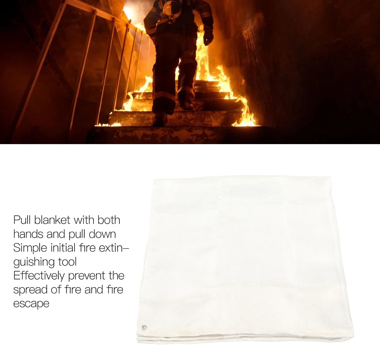 پتو اطفاء حریق Fyearfly، پتو فایبرگلاس اطفاء حریق اضطراری، تجهیزات محافظ ایمنی ضد حریق برای آشپزخانه منزل پتو اطفاء حریق Fyearfly، پتو فایبرگلاس اطفاء حریق اضطراری، تجهیزات محافظ ایمنی ضد حریق برای آشپزخانه منزل