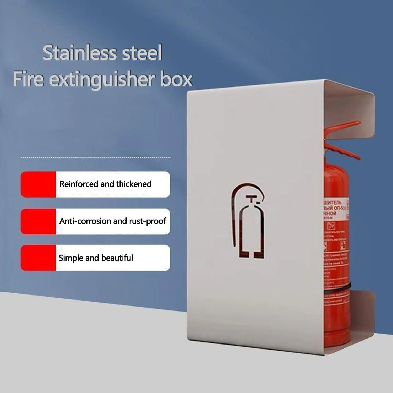 کابینت تزئینی کپسول آتش نشانی - محفظه ایستاده برای مغازه ها، مناسب برای 2 کپسول 5 کیلوگرمی، پایه ایمنی آتش شیک و کاربردی