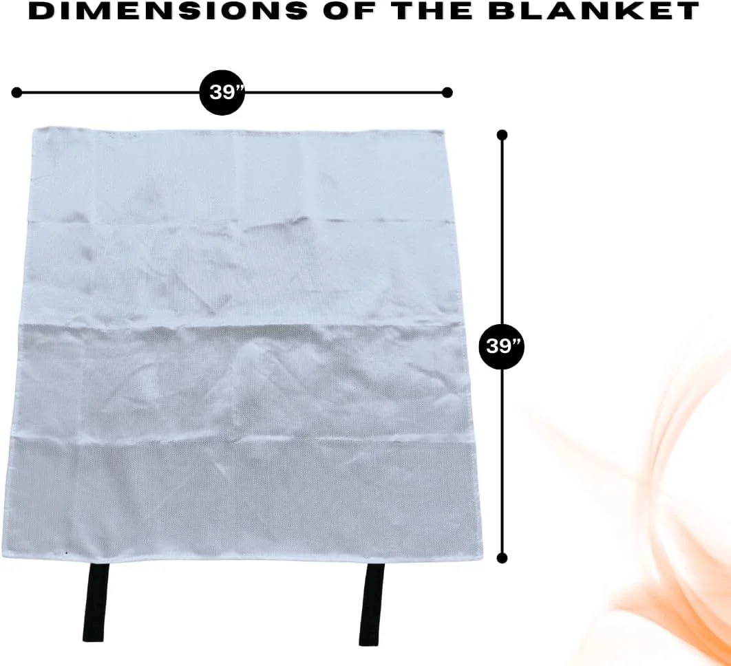 پتو آتش نشانی MotivPart 1X برای ایمنی منزل، پتو آتش نشانی اضطراری برای آشپزخانه، پتوهای آتش نشانی فایبرگلاس، پتو ضد حریق، پارچه نسوز برای ایمنی خانه، پوشش برزنتی مشکی