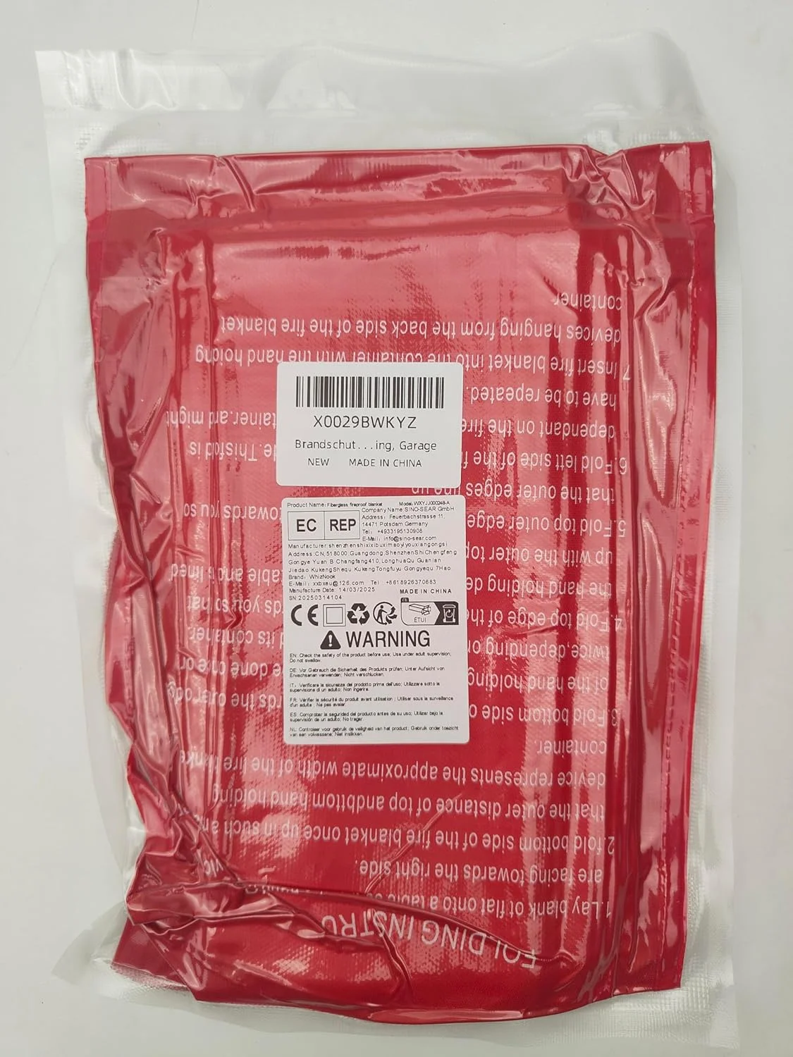 پتو اطفاء حریق، پتو آتش نشانی 1 متر در 1 متر برای خانه، پتو ایمنی فایبرگلاس، پتو آشپزخانه برای شومینه، باربیکیو، ماشین، کمپینگ، گاراژ