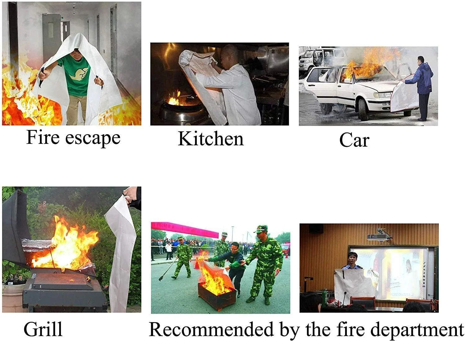 پتو نجات اضطراری آتش نشانی ایمنی (1 در 2 متر) فایبرگلاس بقا، مقاوم در برابر شعله، پوشش پناهگاه محافظ برای آشپزخانه، محل، گریل، ماشین، کمپینگ، (اندازه - 1 در 2 متر) بسته 2 عددی پتو نجات اضطراری آتش نشانی ایمنی (1 در 2 متر) فایبرگلاس بقا، مقاوم در برابر شعله، پوشش پناهگاه محافظ برای آشپزخانه، محل، گریل، ماشین، کمپینگ، (اندازه - 1 در 2 متر) بسته 2 عددی