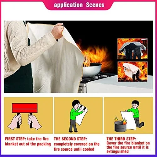 پتو آتش نشانی فایبرگلاس، پتو ایمنی اضطراری برای بقا در مواقع آتش سوزی، پوشش ایمنی برای باربیکیو در فضای باز، آشپزخانه، شومینه، ماشین، دفتر (1.0X1.0M) پتو آتش نشانی فایبرگلاس، پتو ایمنی اضطراری برای بقا در مواقع آتش سوزی، پوشش ایمنی برای باربیکیو در فضای باز، آشپزخانه، شومینه، ماشین، دفتر (1.0X1.0M)