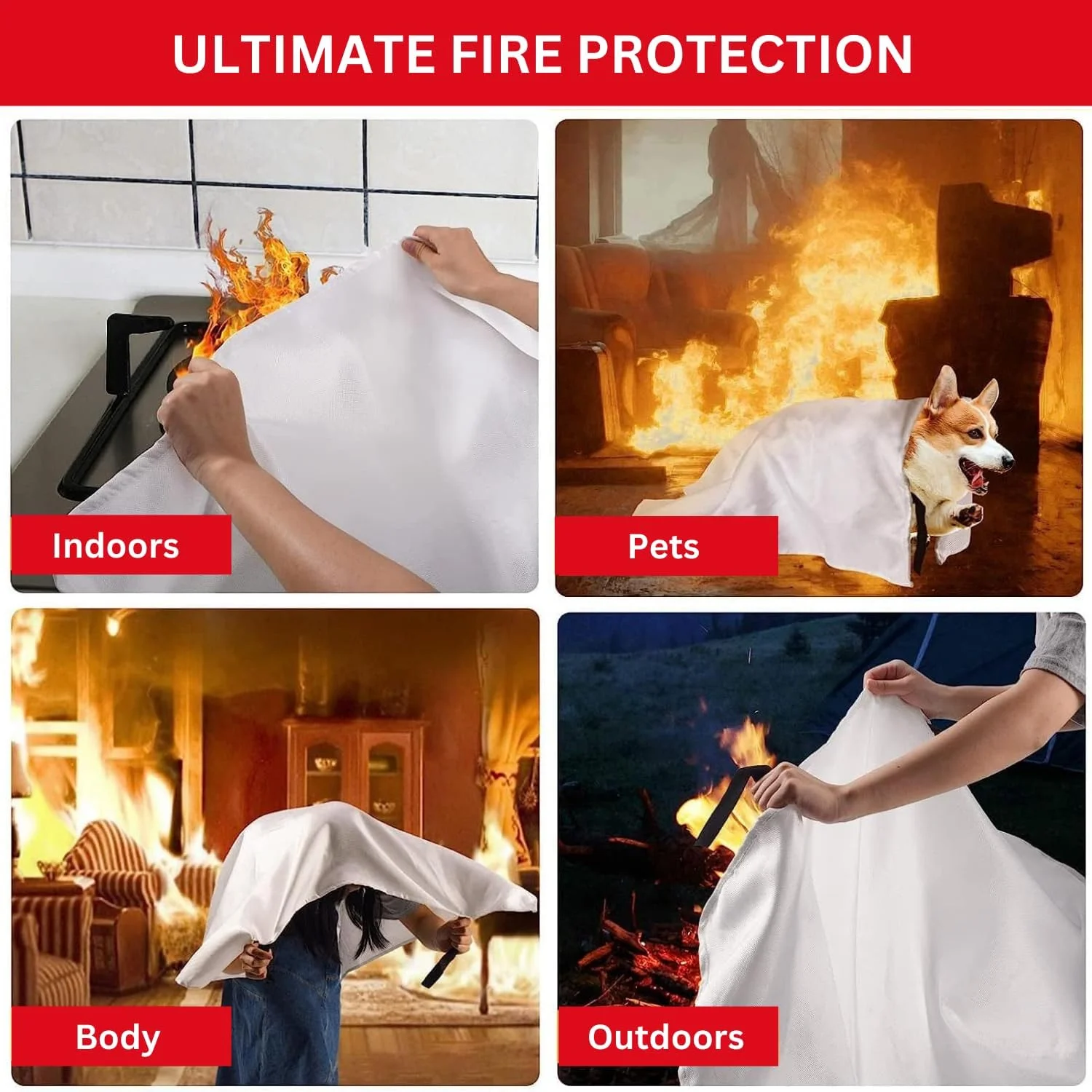 پتو اطفاء حریق اضطراری Houschefs برای خانه و آشپزخانه - بسته 2 عددی - پتو اطفاء حریق برای ایمنی خانه، پتو ضد حریق 40 در 40 اینچ برای کباب پز، کمپینگ، شومینه و ایمنی دفتر (بسته 02) پتو اطفاء حریق اضطراری Houschefs برای خانه و آشپزخانه - بسته 2 عددی - پتو اطفاء حریق برای ایمنی خانه، پتو ضد حریق 40 در 40 اینچ برای کباب پز، کمپینگ، شومینه و ایمنی دفتر (بسته 02)