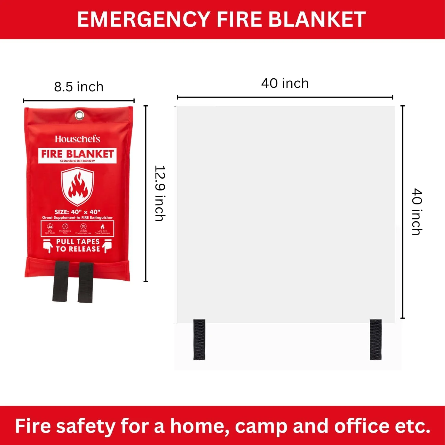 پتو اطفاء حریق اضطراری Houschefs برای خانه و آشپزخانه - بسته 2 عددی - پتو اطفاء حریق برای ایمنی خانه، پتو ضد حریق 40 در 40 اینچ برای کباب پز، کمپینگ، شومینه و ایمنی دفتر (بسته 02) پتو اطفاء حریق اضطراری Houschefs برای خانه و آشپزخانه - بسته 2 عددی - پتو اطفاء حریق برای ایمنی خانه، پتو ضد حریق 40 در 40 اینچ برای کباب پز، کمپینگ، شومینه و ایمنی دفتر (بسته 02)