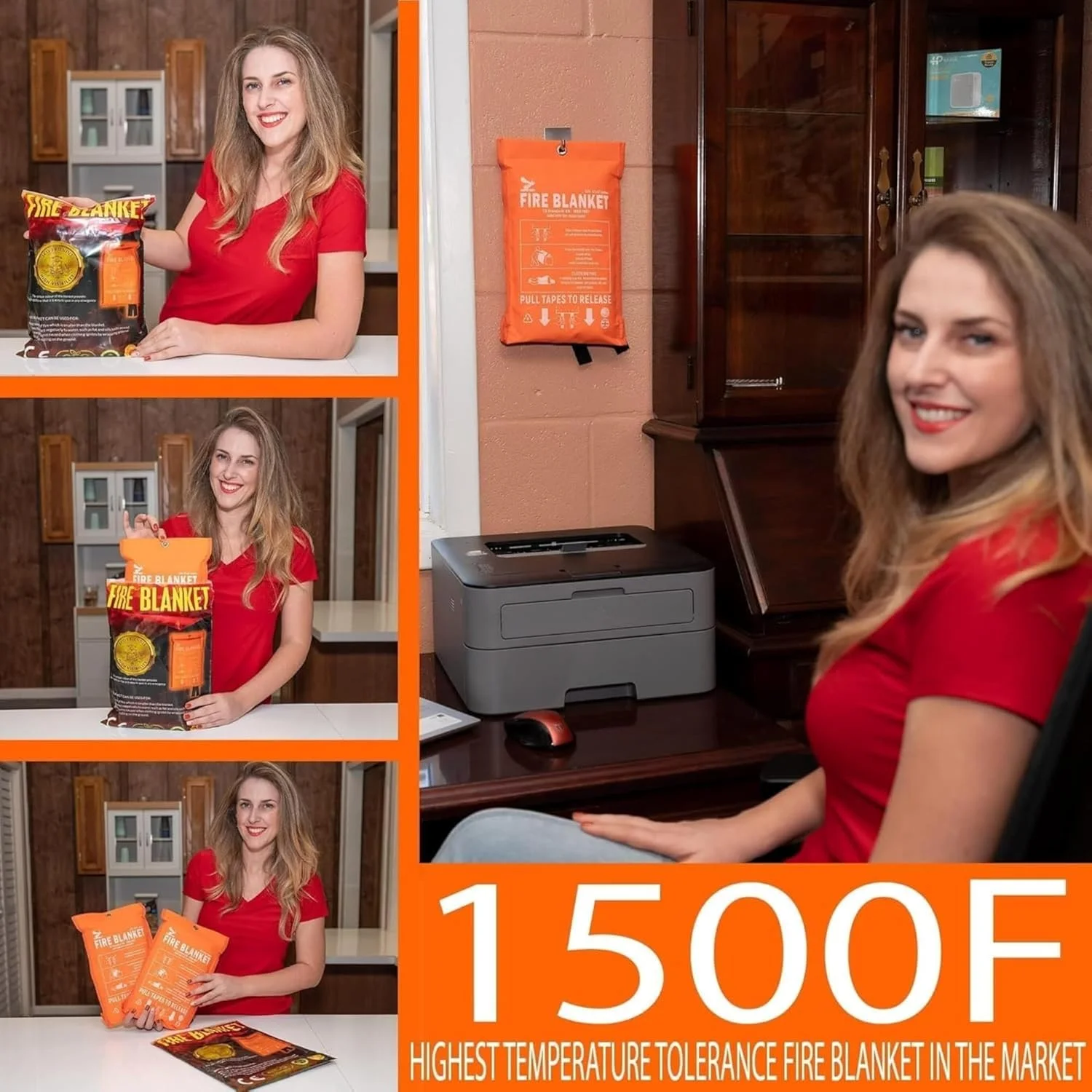 پتو اطفاء حریق سوپا مورچه - مونتاژ شده در ایالات متحده آمریکا و دارای گواهینامه - کیت های بقا برای مهار آتش برنده جایزه - پتو آتش نشانی اضطراری - پتو فایبرگلاس - پتو آتش نشانی برای خانه - 99x99 سانتی متر بسته 1 عددی