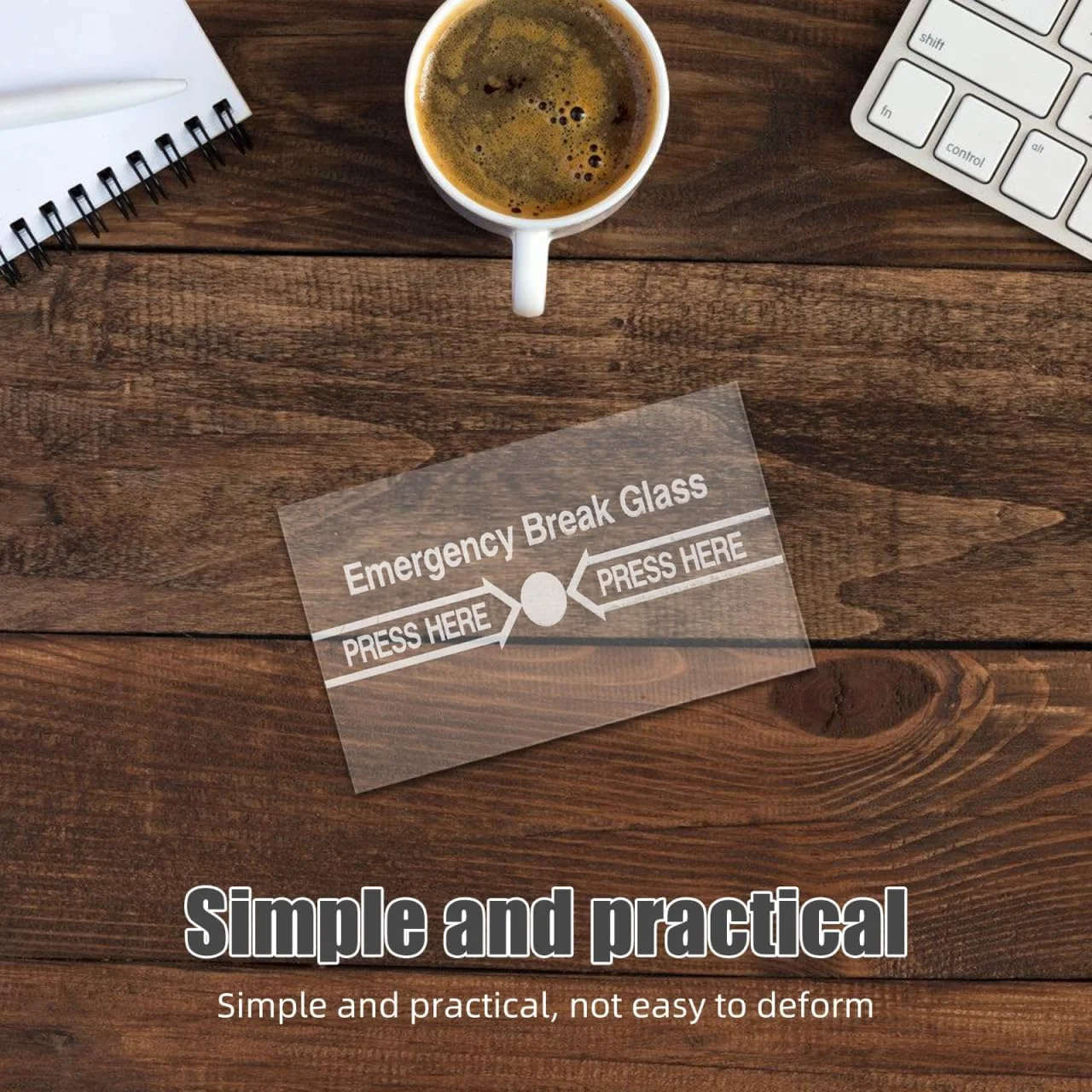 محافظ شیشه شکستنی کلید اعلام حریق آفش، 2 عدد، سیستم اضطراری شیشه شکستنی، مقاوم در برابر درجه حرارت بالا، استفاده آسان